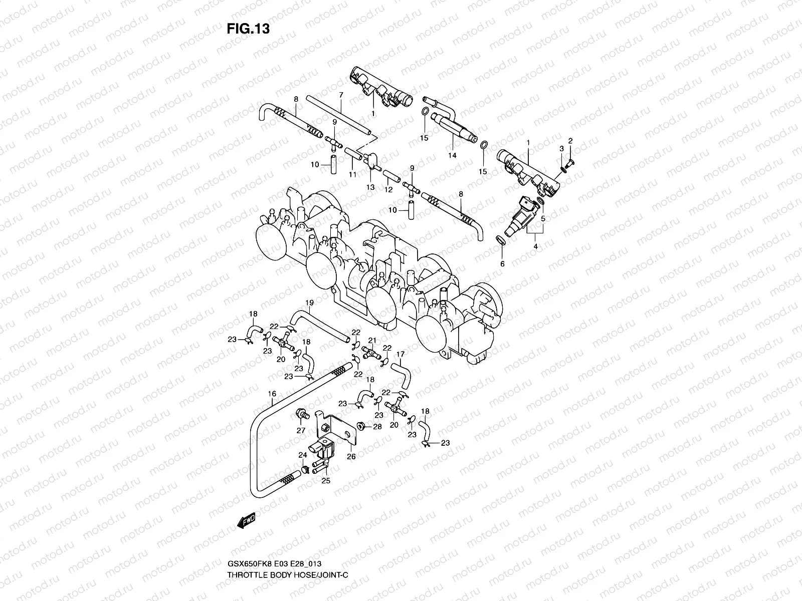 13 - THROTTLE BODY HOSE/JOINT