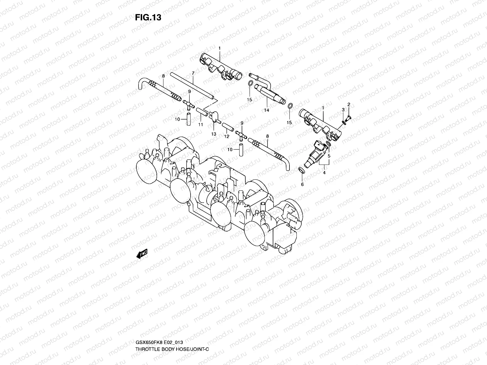 13 - THROTTLE BODY HOSE/JOINT