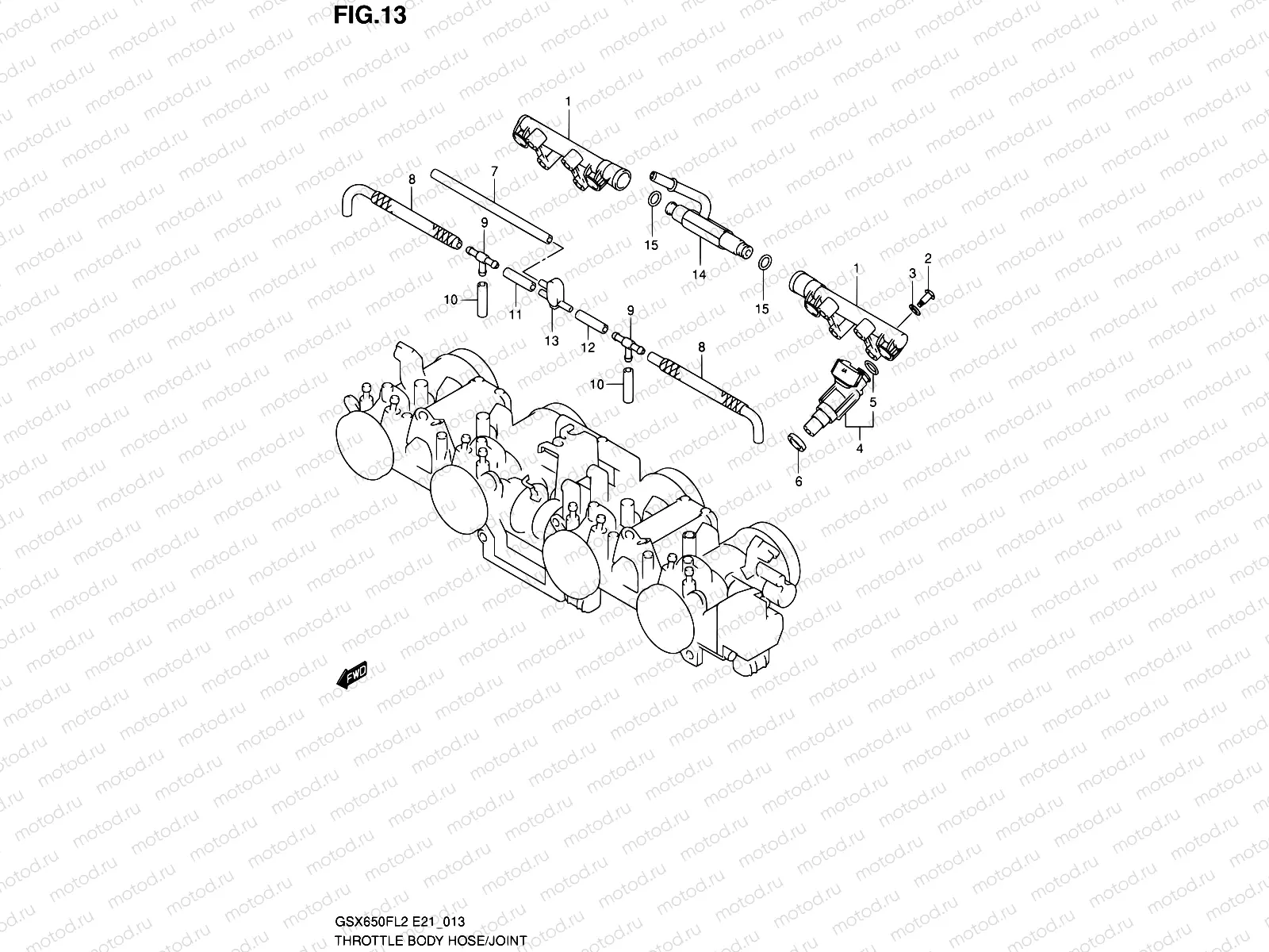 13 - THROTTLE BODY HOSE/JOINT