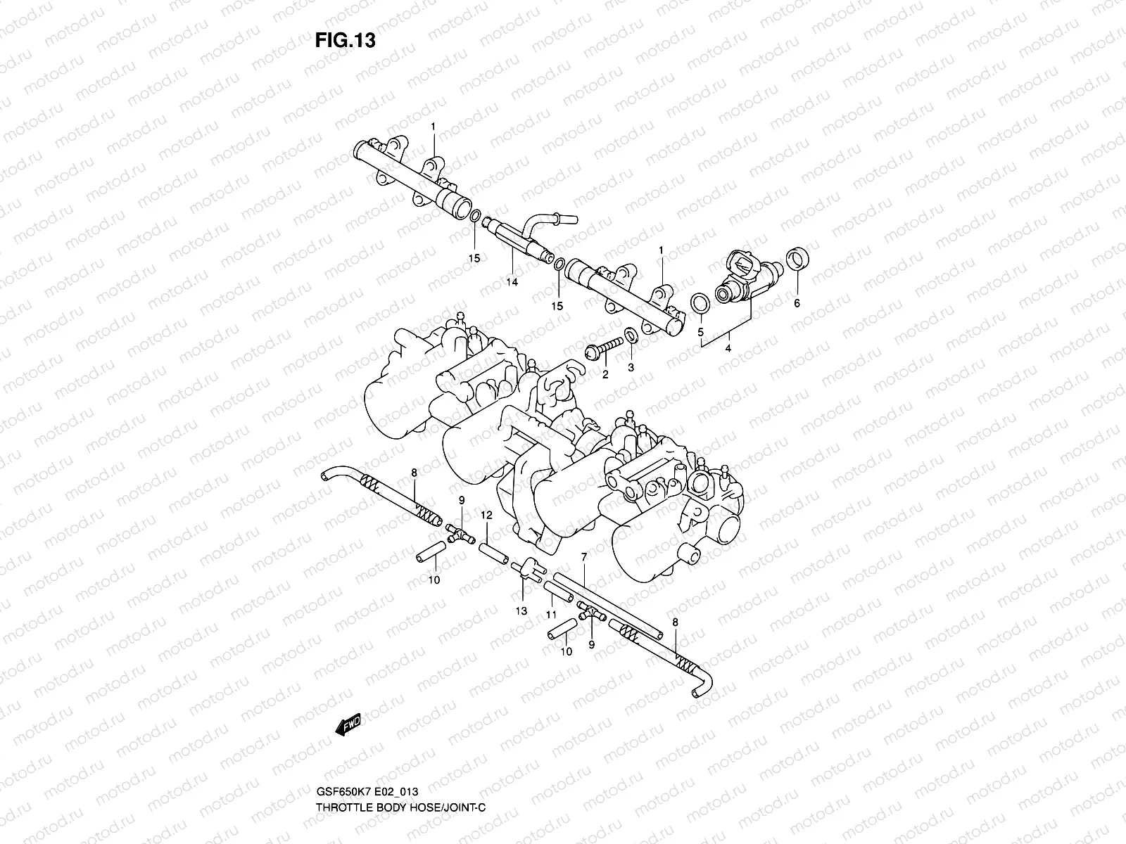 13 - THROTTLE BODY HOSE/JOINT