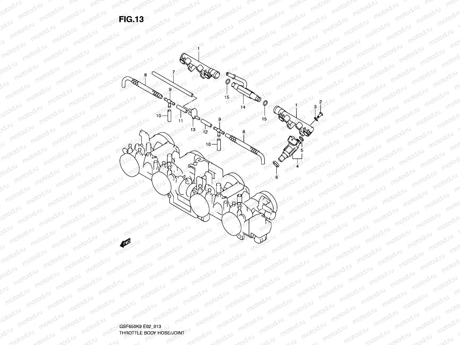13 - THROTTLE BODY HOSE/JOINT