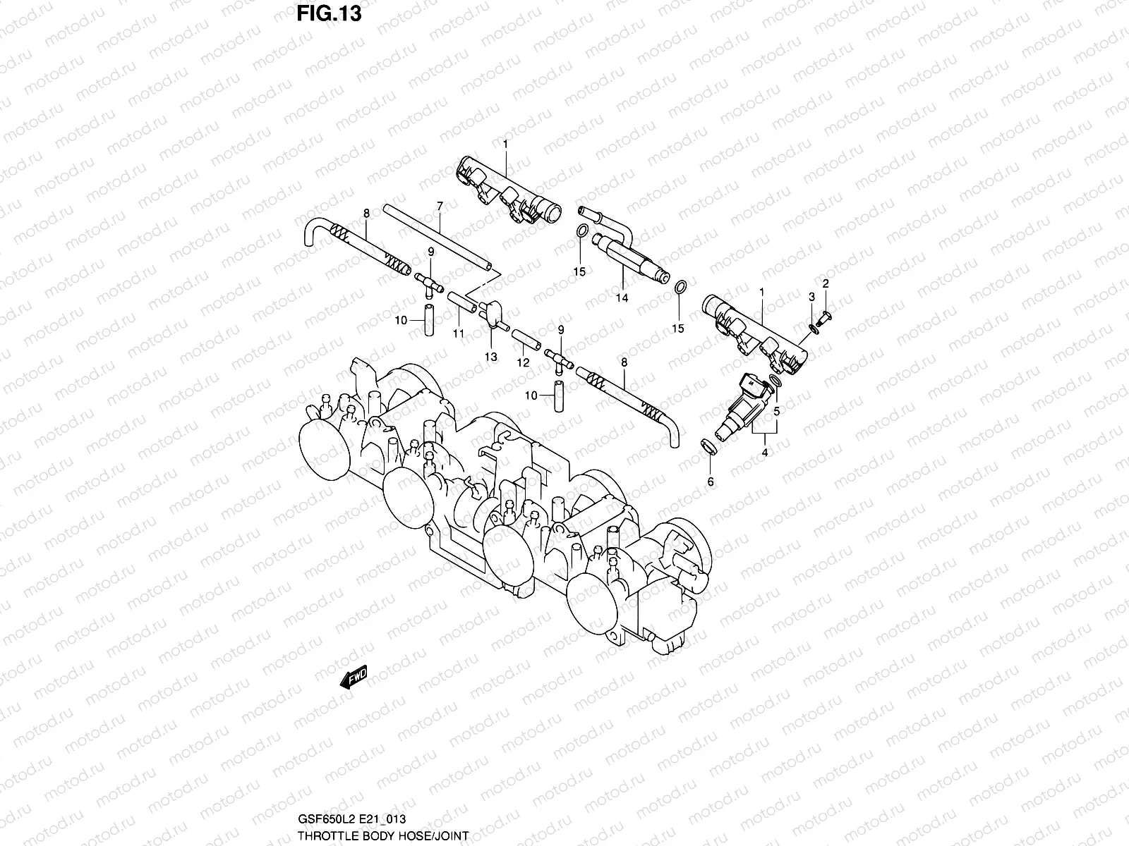 13 - THROTTLE BODY HOSE/JOINT