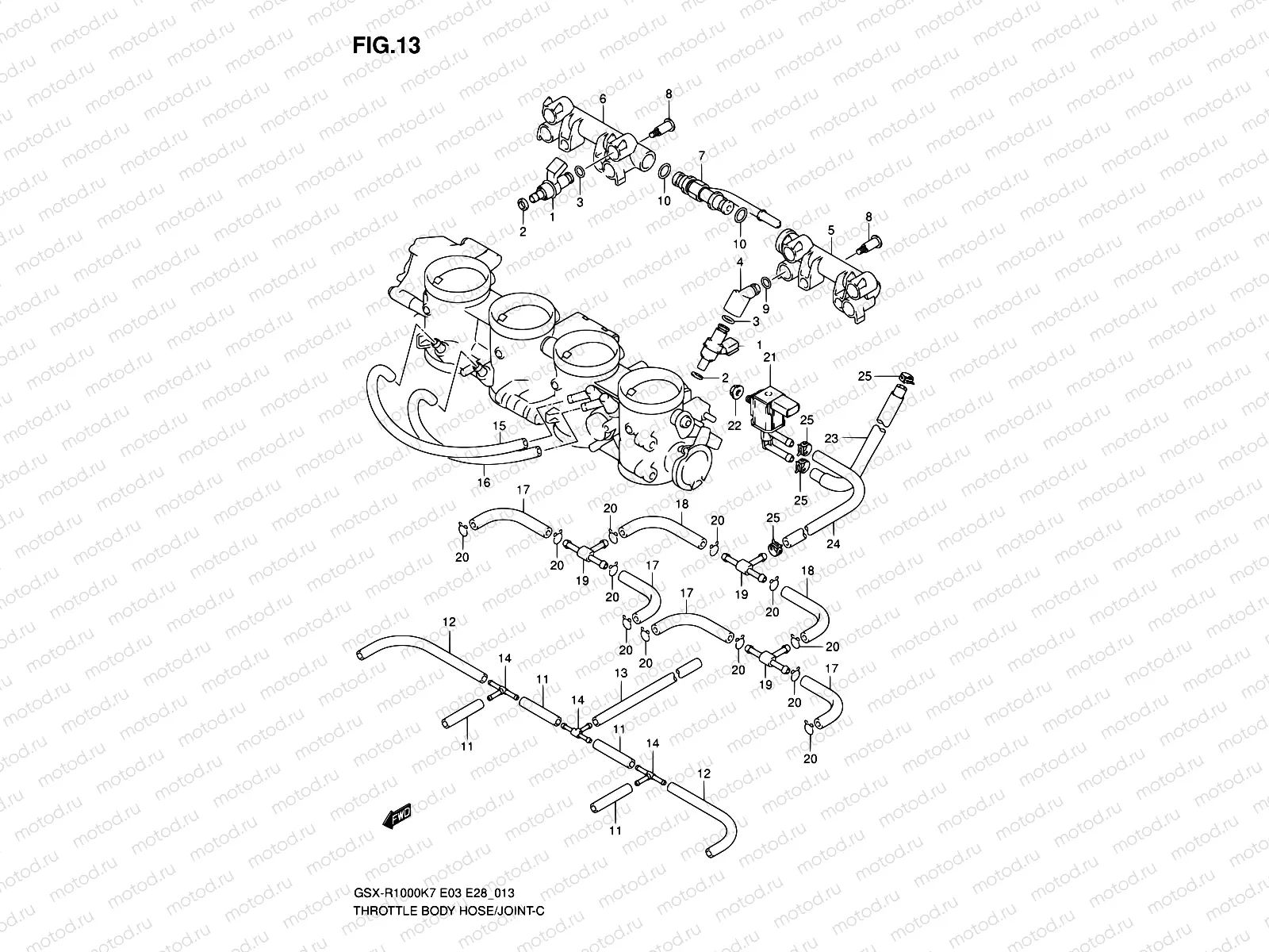13 - THROTTLE BODY HOSE/JOINT