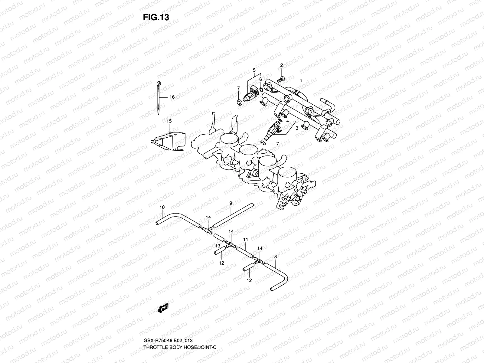 13 - THROTTLE BODY HOSE/JOINT