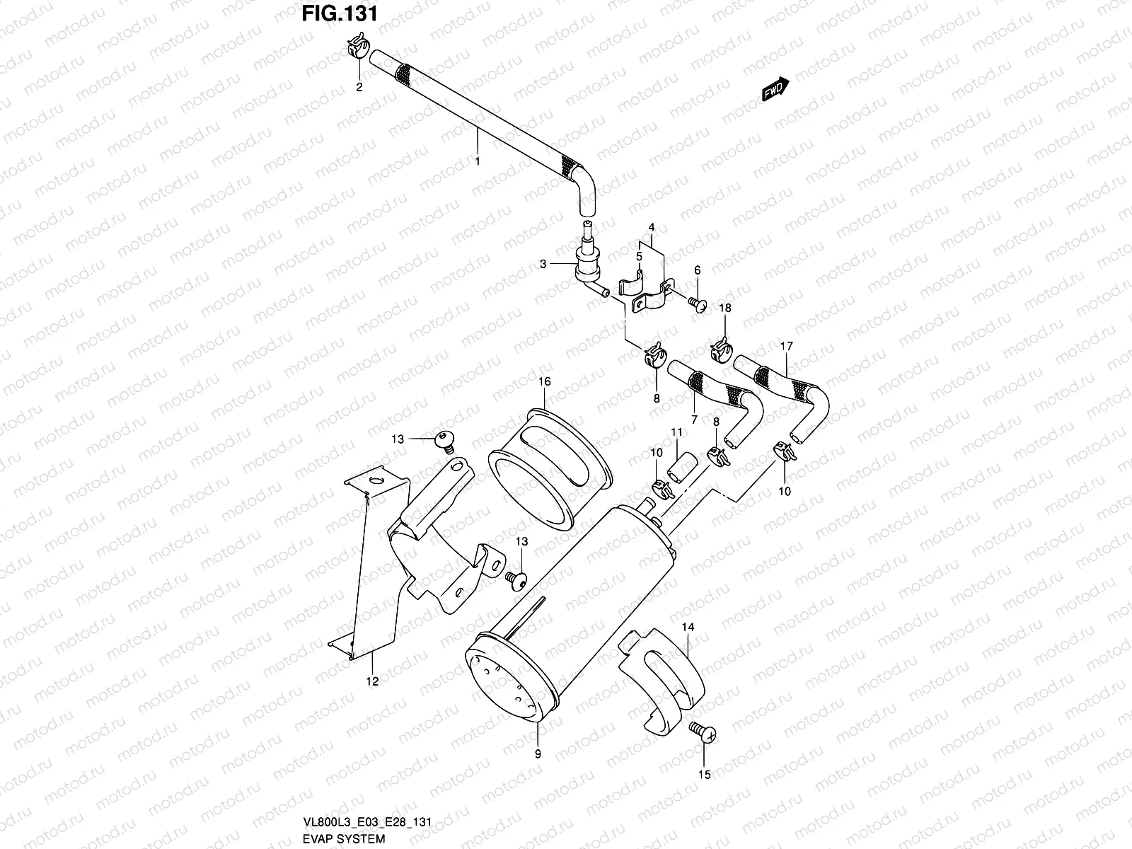 131 - EVAP SYSTEM (VL800TL3 E33)