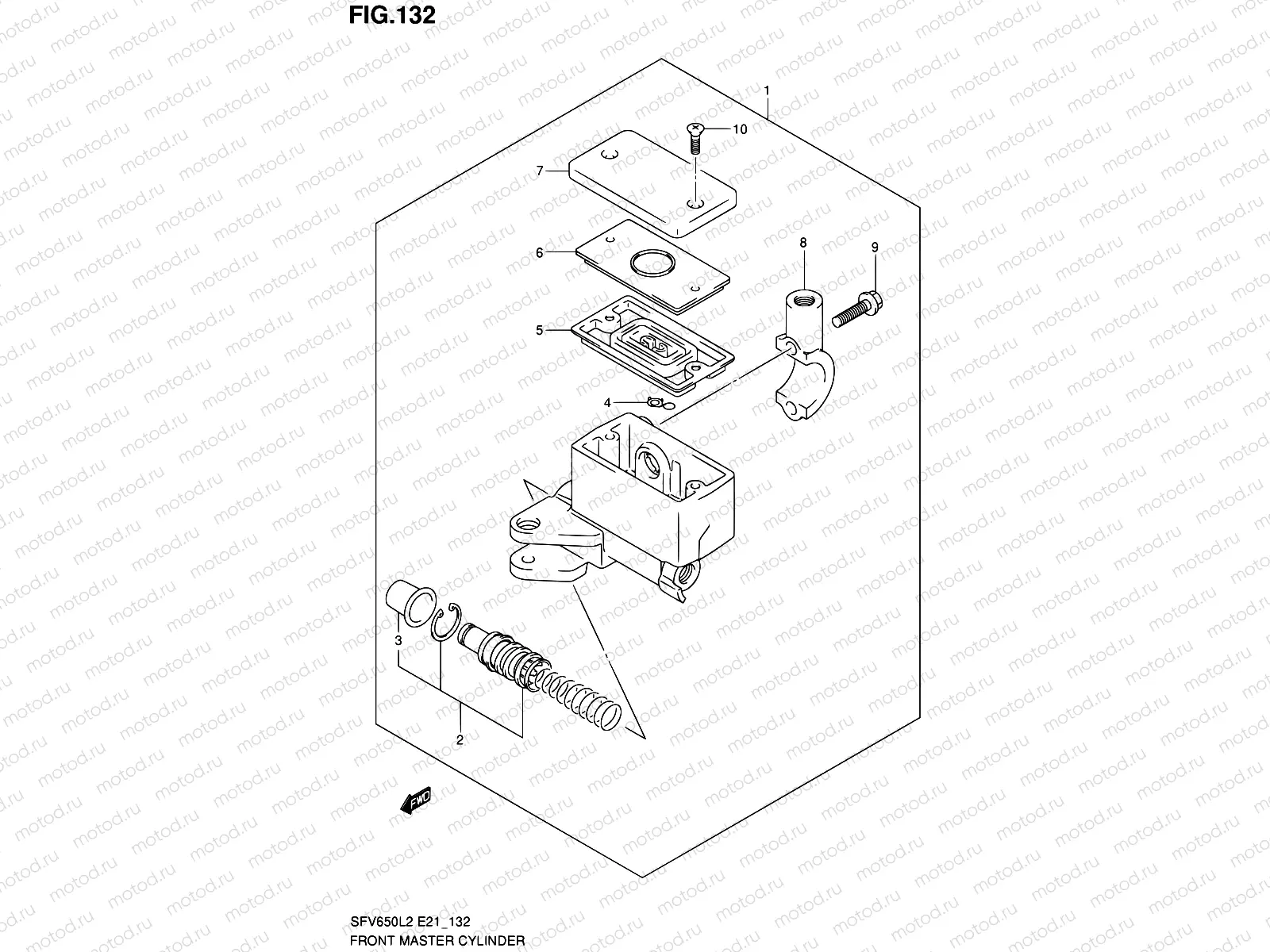 132 - FRONT MASTER CYLINDER (SFV650UL2 E21)
