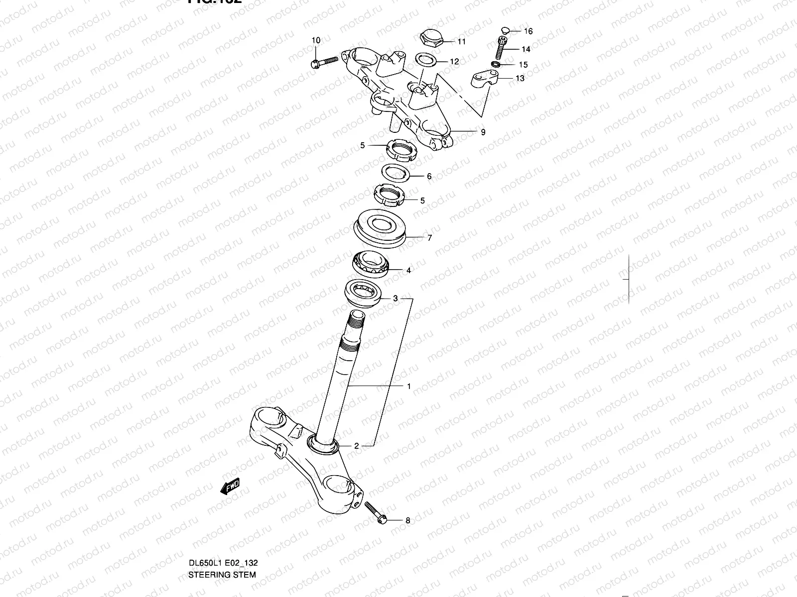 132 - STEERING STEM