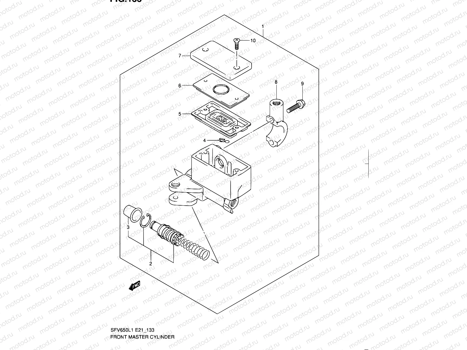 133 - FRONT MASTER CYLINDER (SFV650AL1 E21)