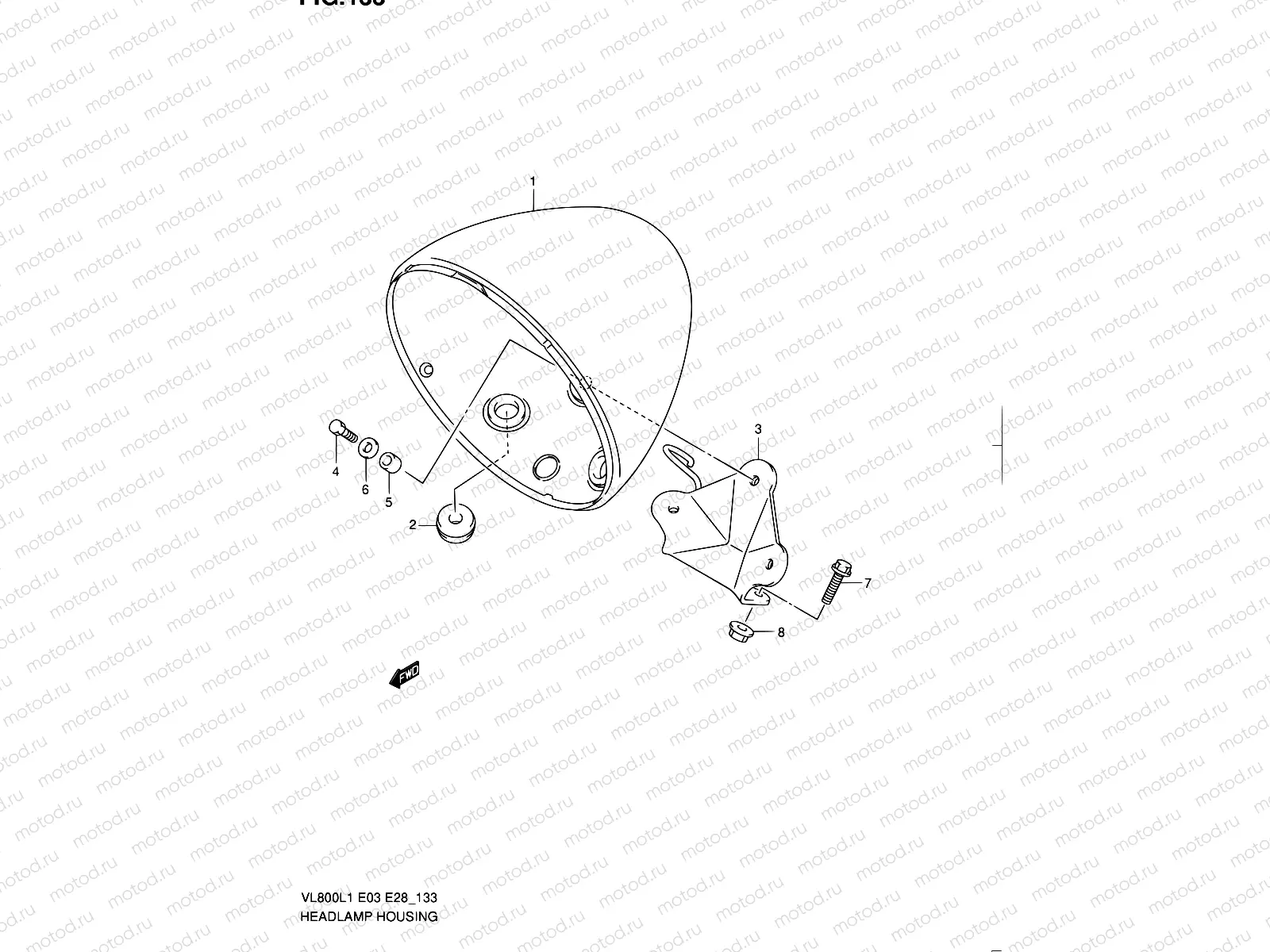 133 - HEADLAMP HOUSING