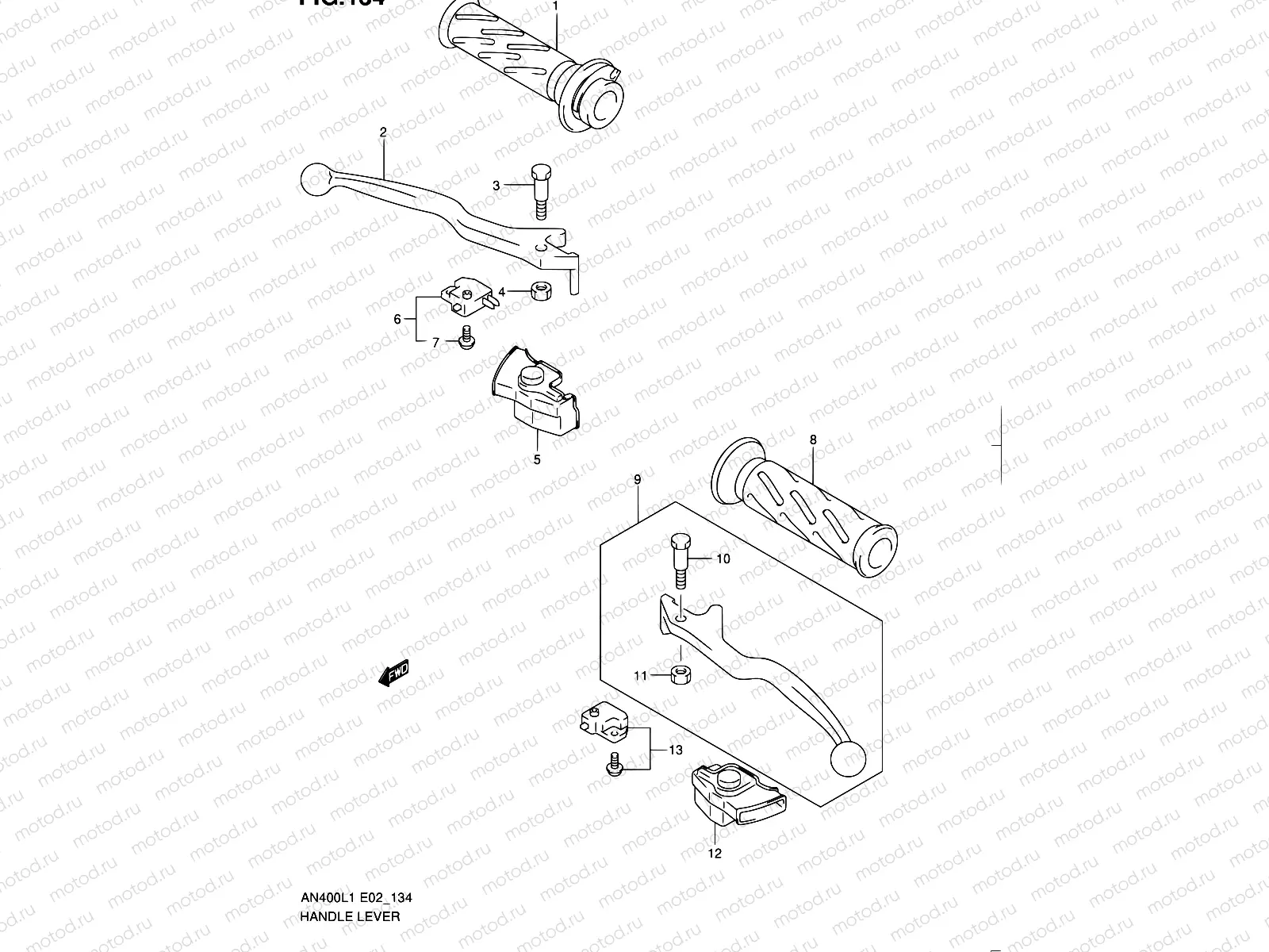 134 - HANDLE LEVER (AN400AL1 E24)