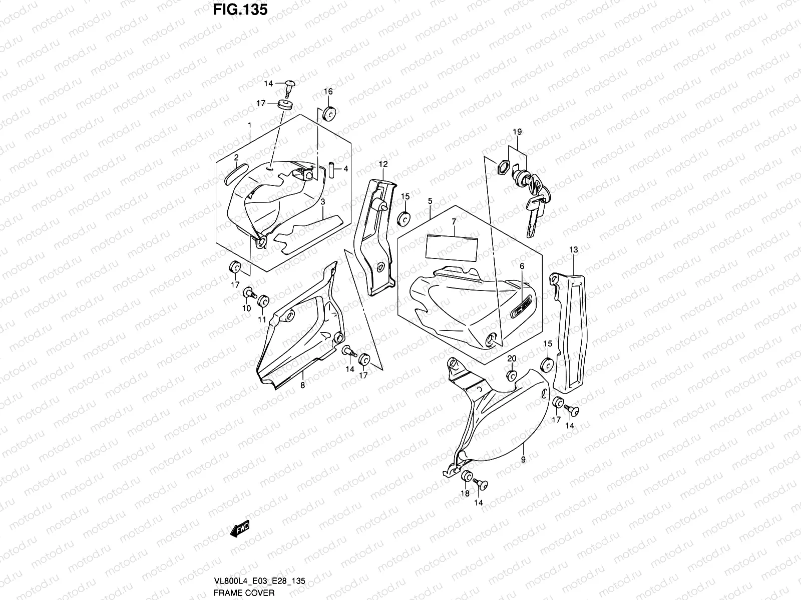 135 - FRAME COVER (VL800CL4 E03)