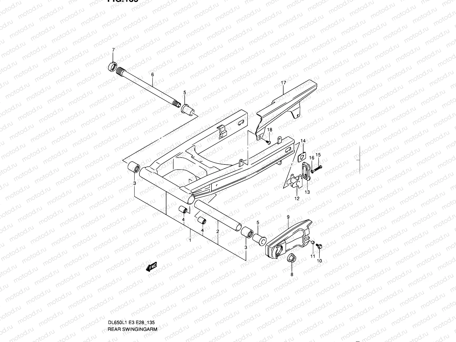 135 - REAR SWINGING ARM
