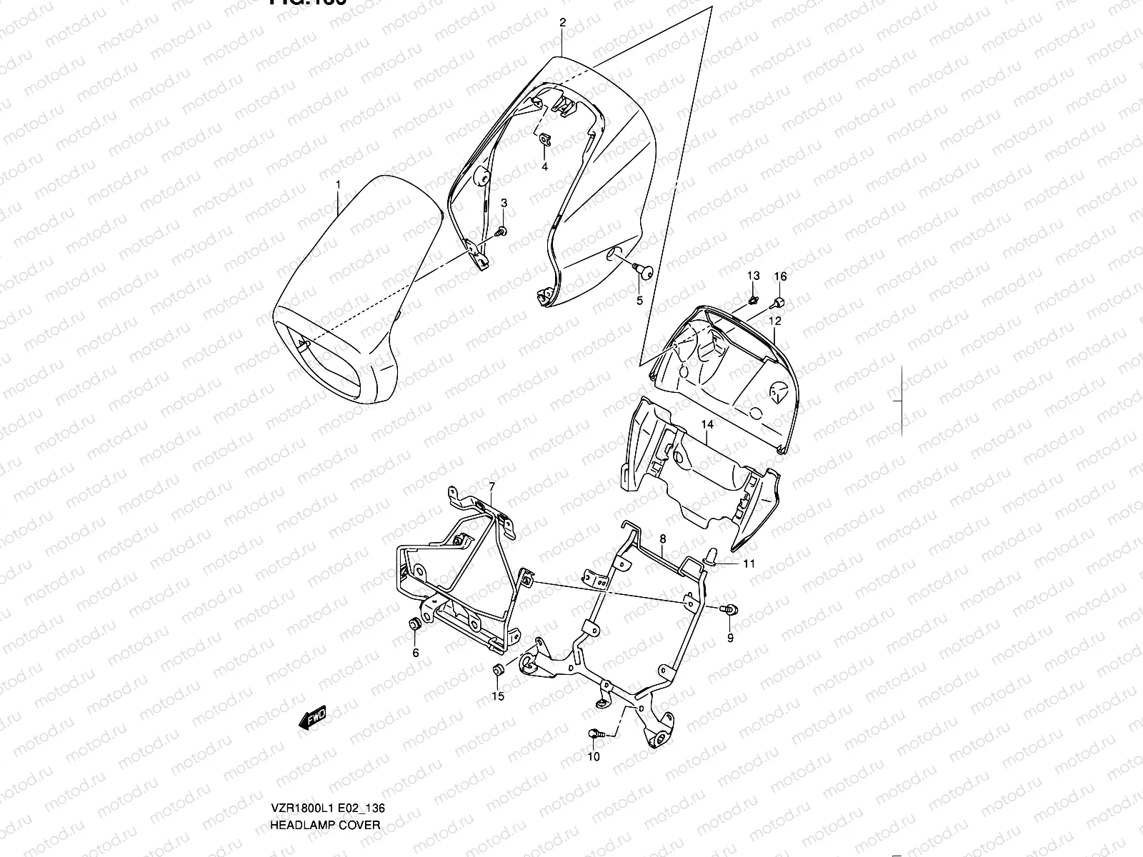 136 - HEADLAMP COVER (VZR1800L1 E02)