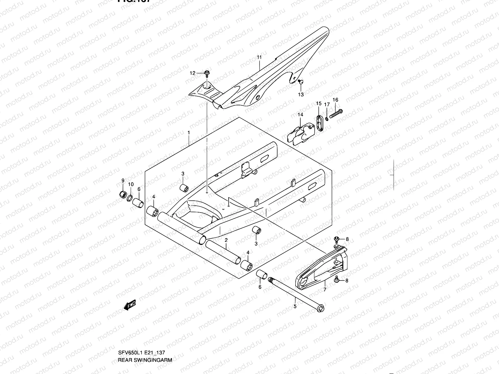 137 - REAR SWINGINGARM