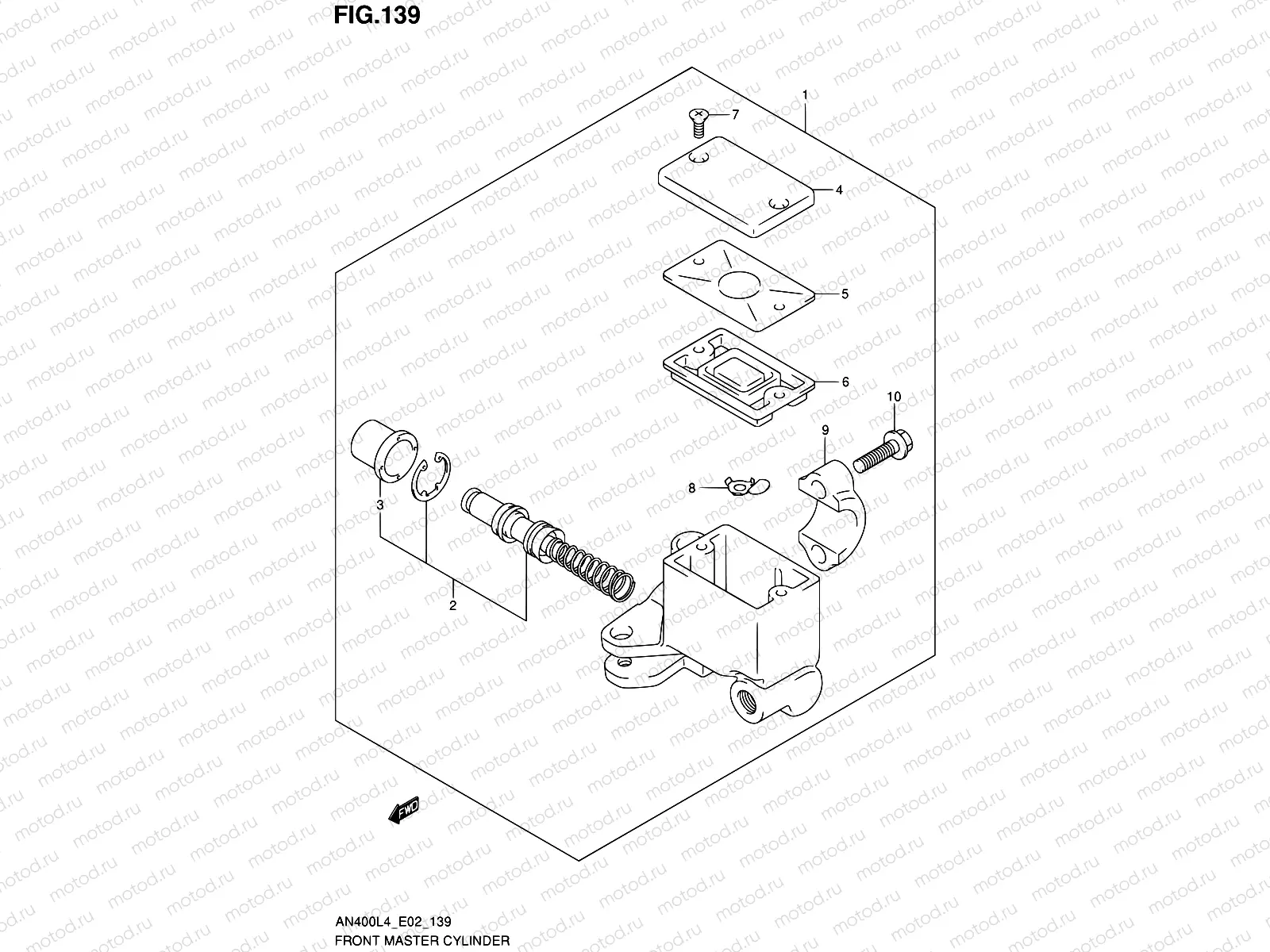 139 - FRONT MASTER CYLINDER (AN400L4 E19)