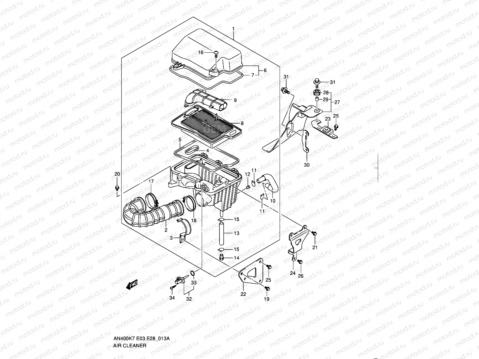 13A - AIR CLEANER (MODEL L0)