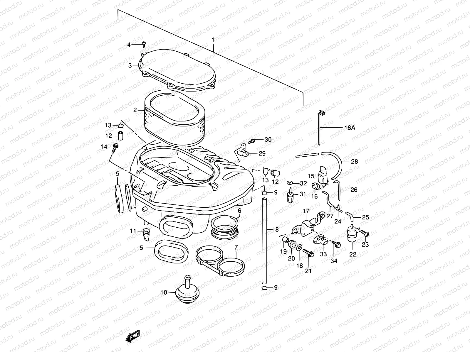 13A - AIR CLEANER (MODEL W/X)
