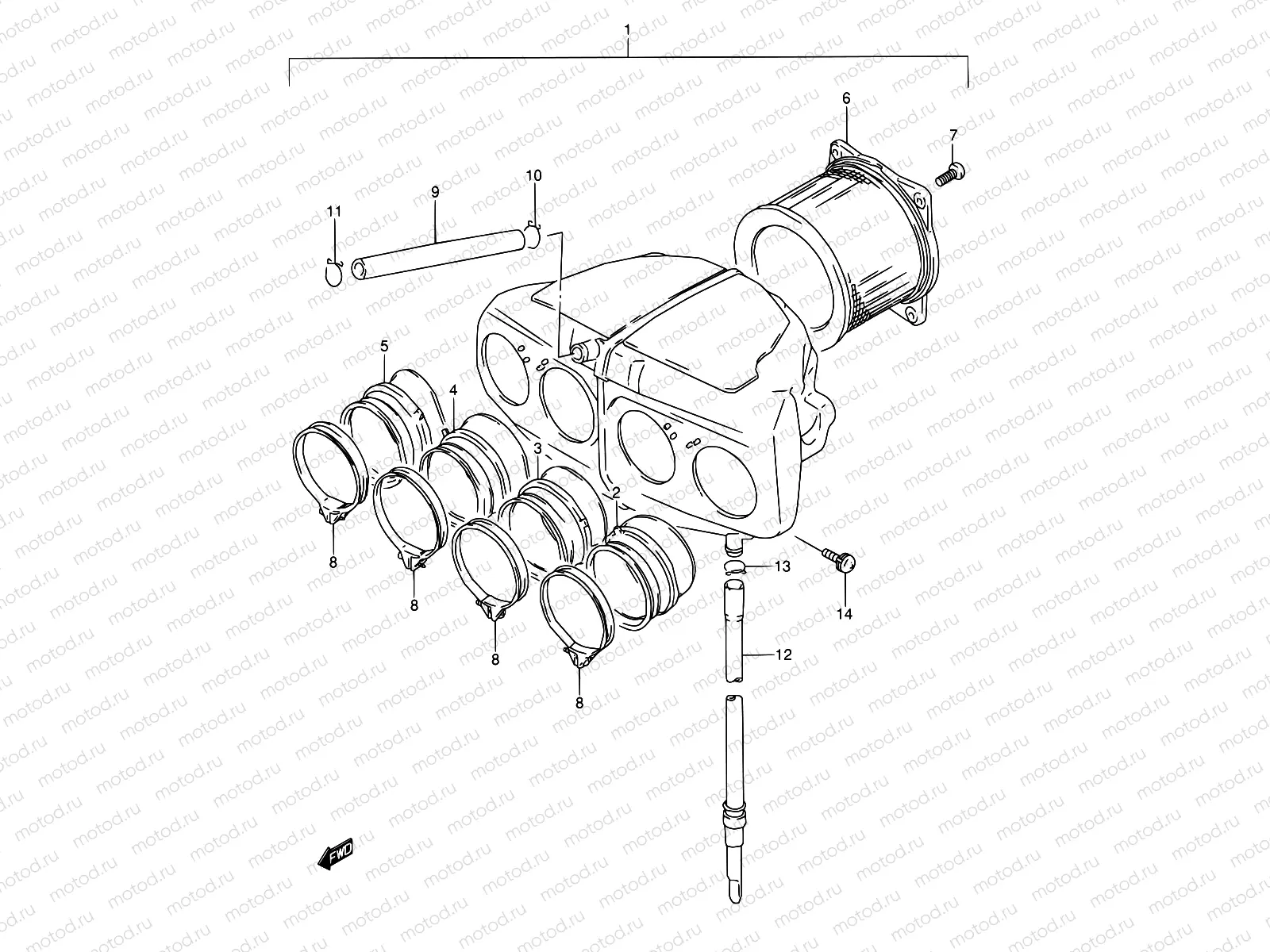 13A - AIR CLEANER (SEE NOTE 1)