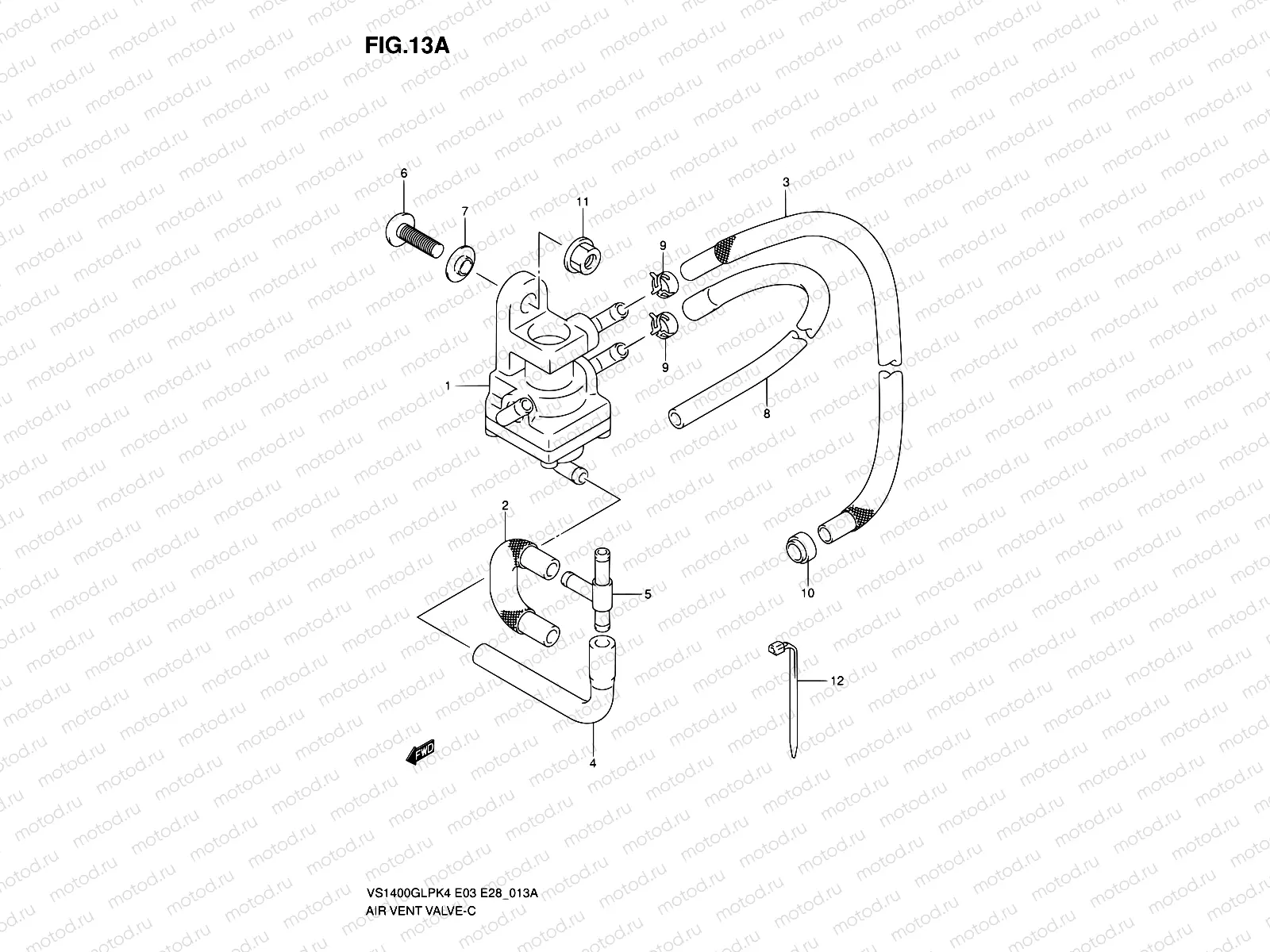 13A - AIR VENT VALVE (MODEL K6/K7/K8 E33)