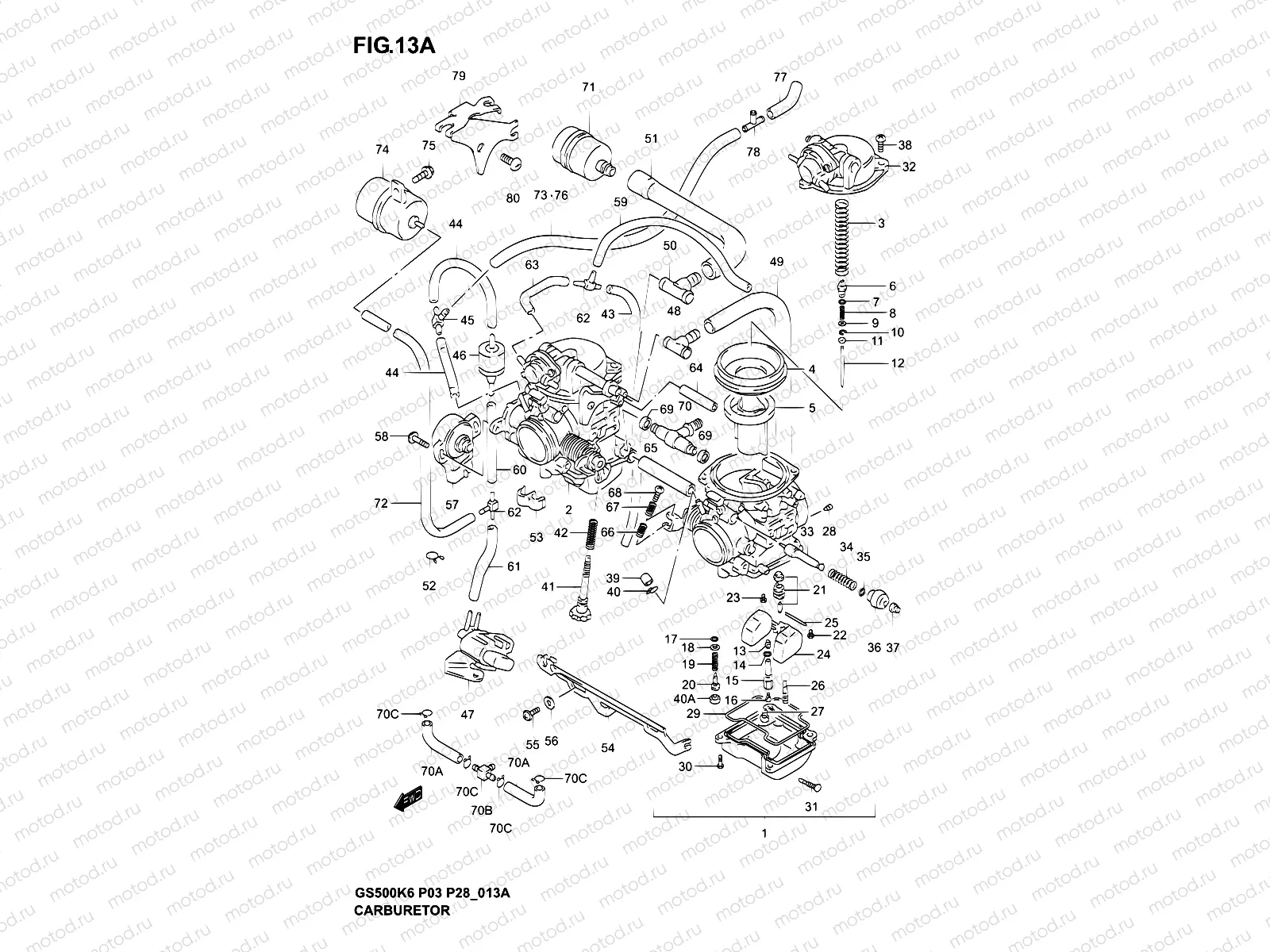 13A - CARBURETOR (MODEL K4/K5/K6)