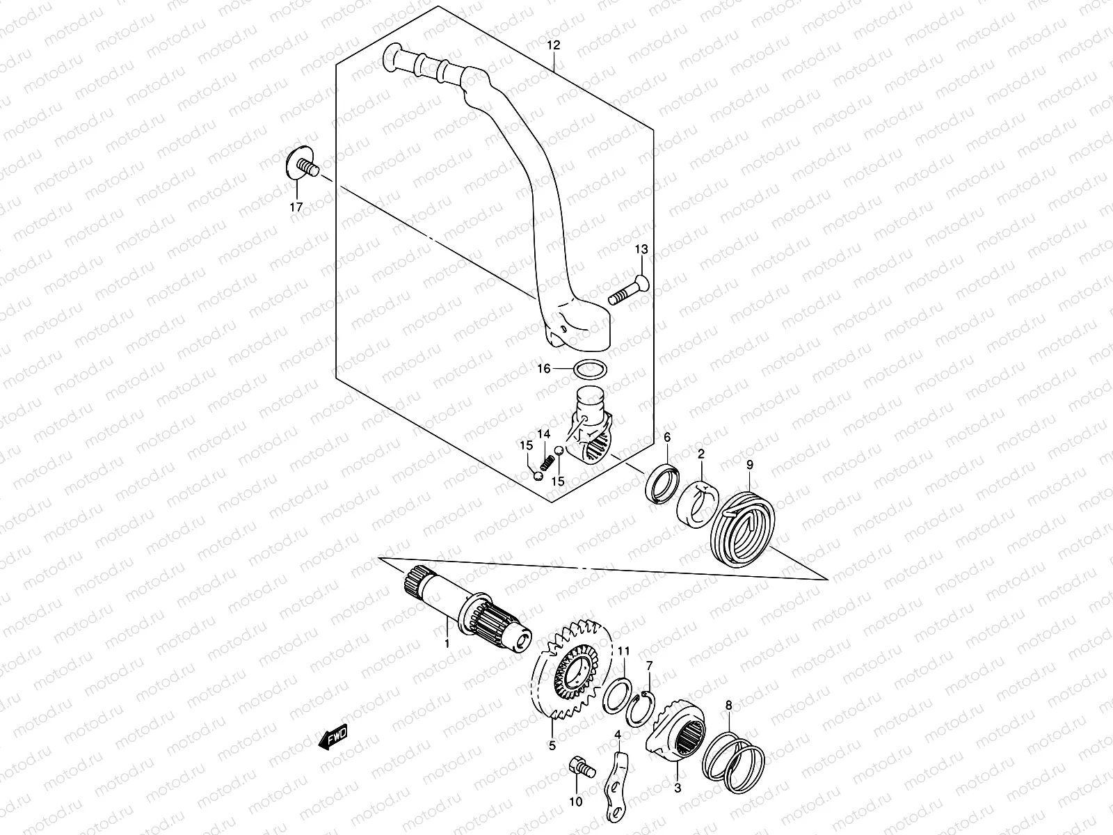 13A - KICK STARTER (MODEL K5/K6)