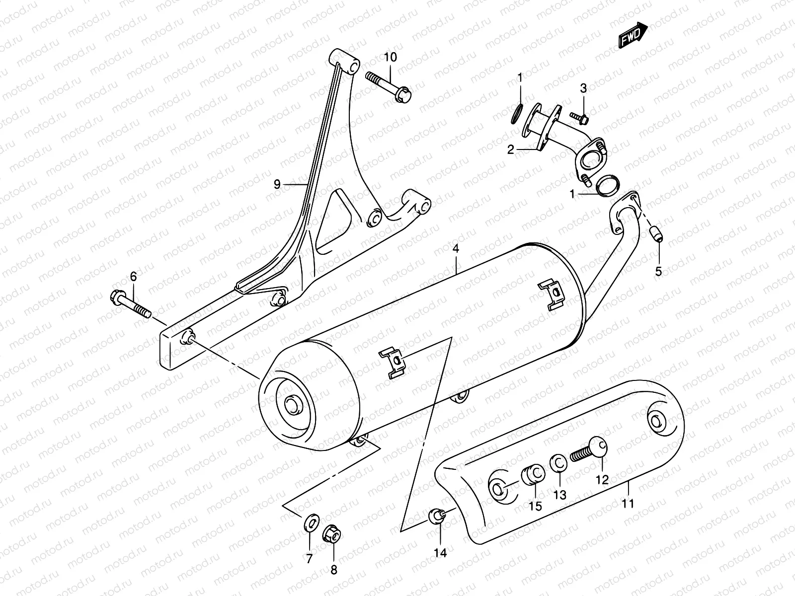 13A - MUFFLER (MODEL K1/K2)