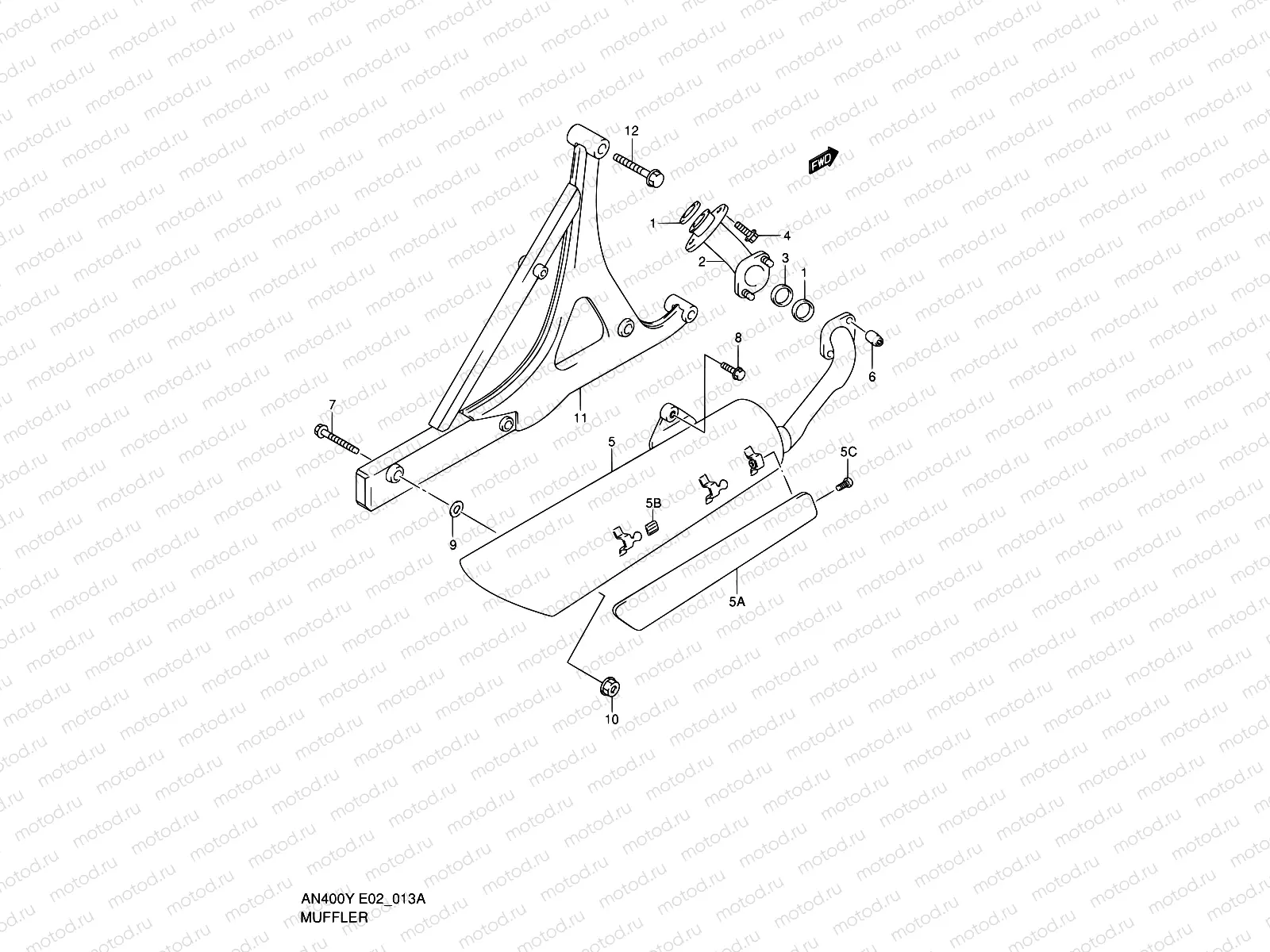 13A - MUFFLER (MODEL K1/K2)