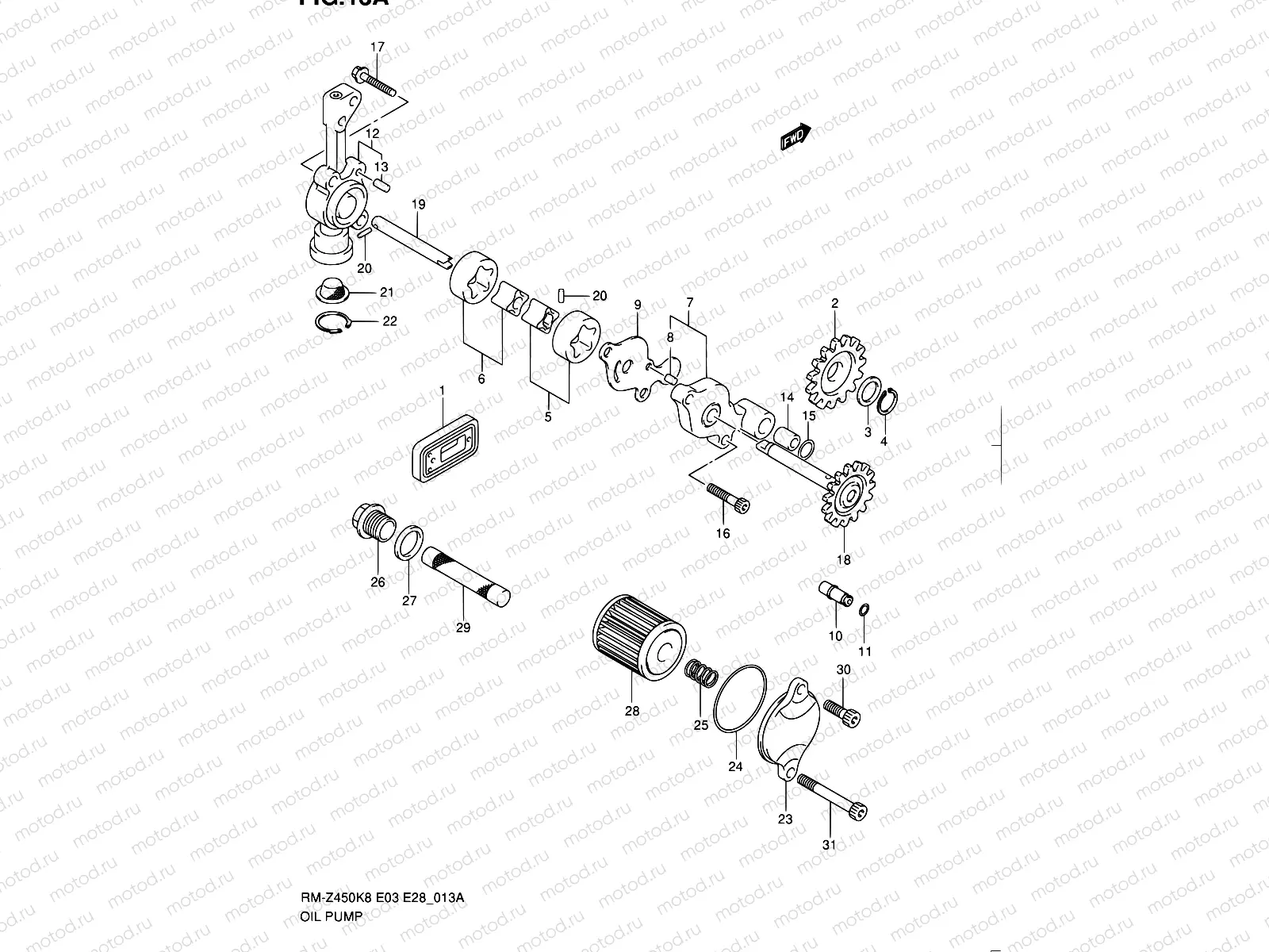 13A - OIL PUMP (RM-Z450L1)