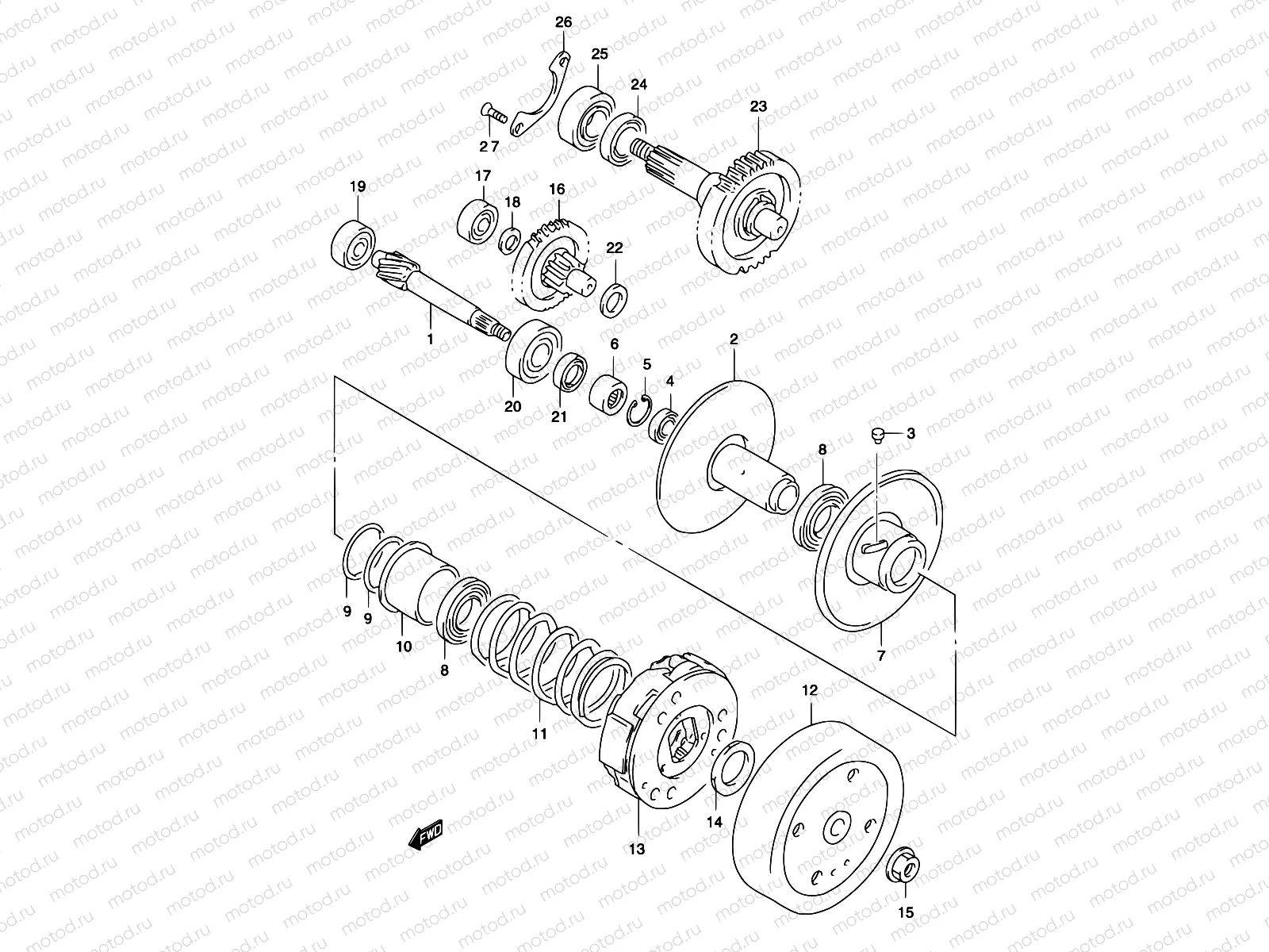 13A - TRANSMISSION (2) (MODEL AY50W K3/K4)