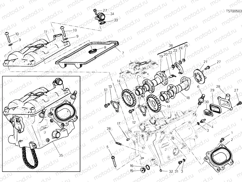 13A - VERTICAL CYLINDER HEAD - TIMING » VALVE DRIVE