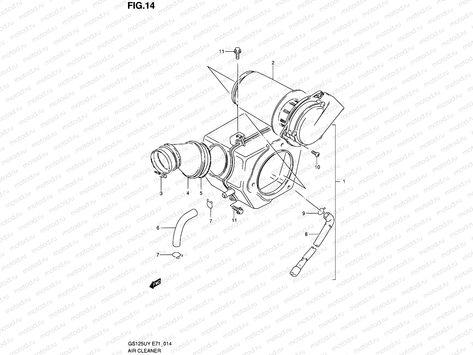 14 - AIR CLEANER (GS125UX/UY)