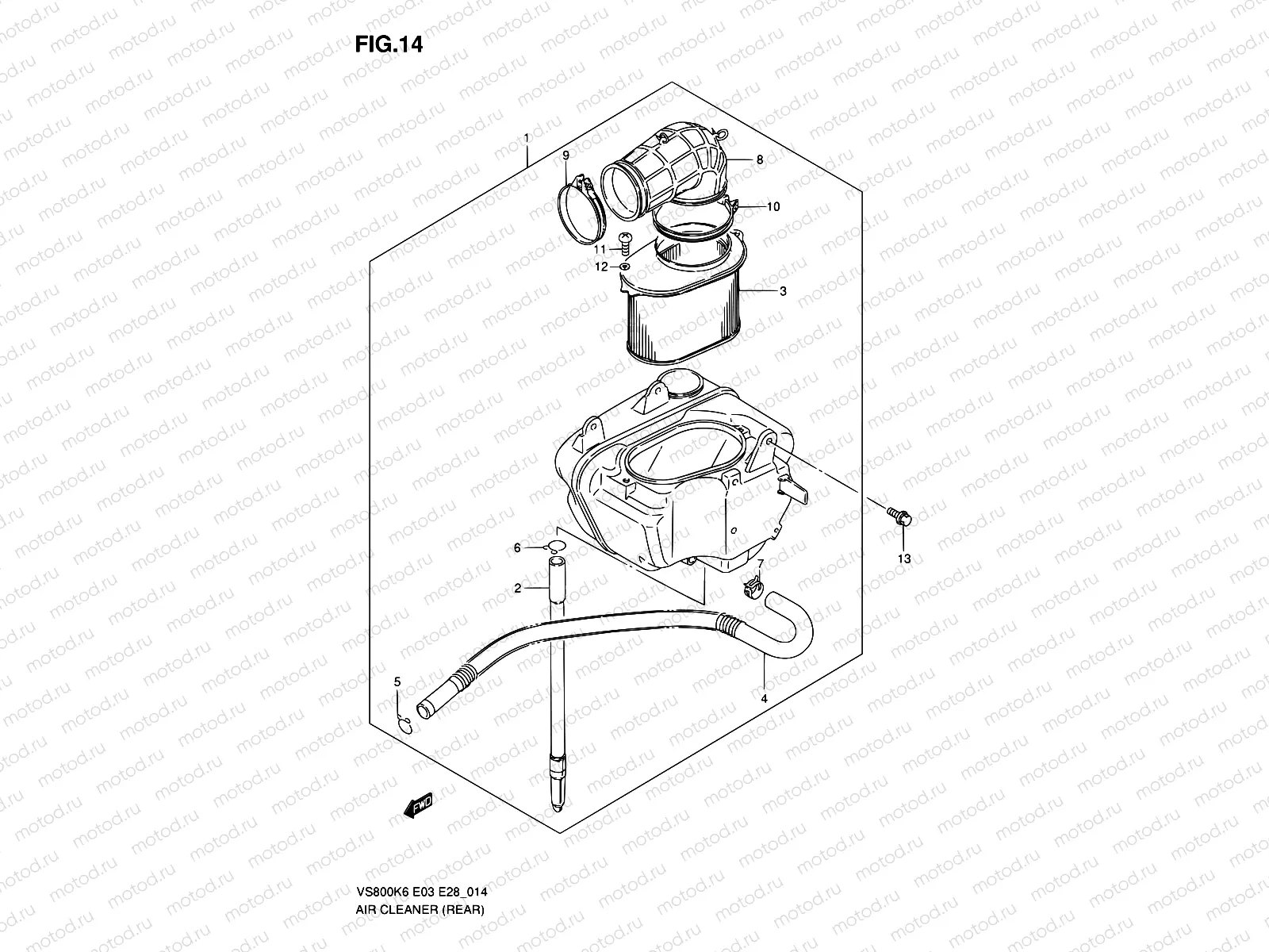 14 - AIR CLEANER (REAR)