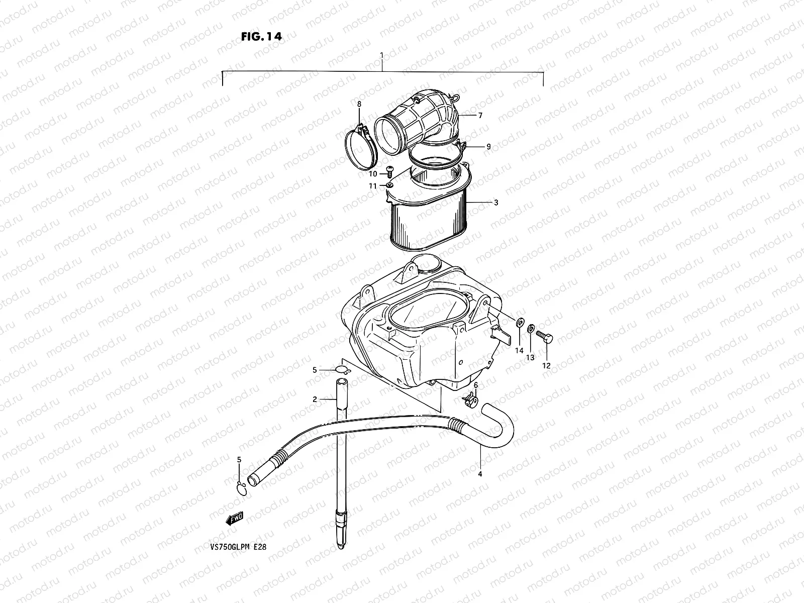 14 - AIR CLEANER (REAR)