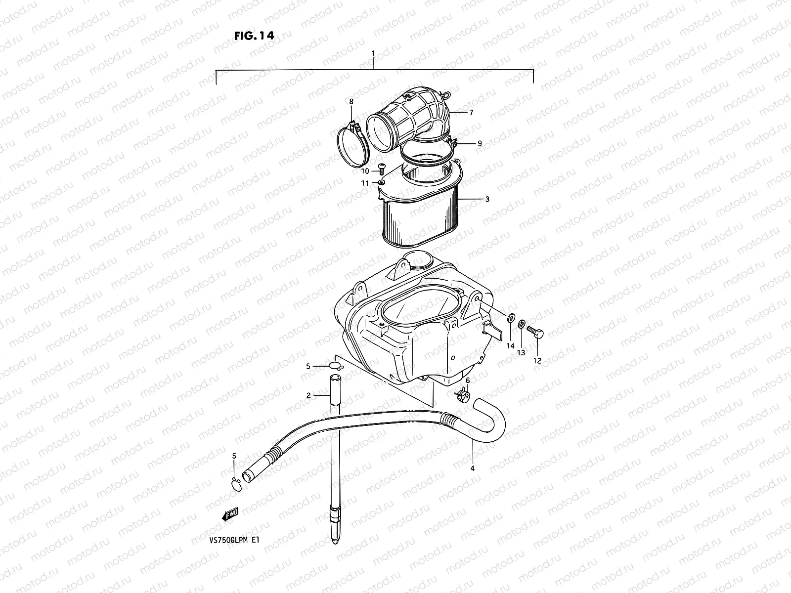 14 - AIR CLEANER (REAR)