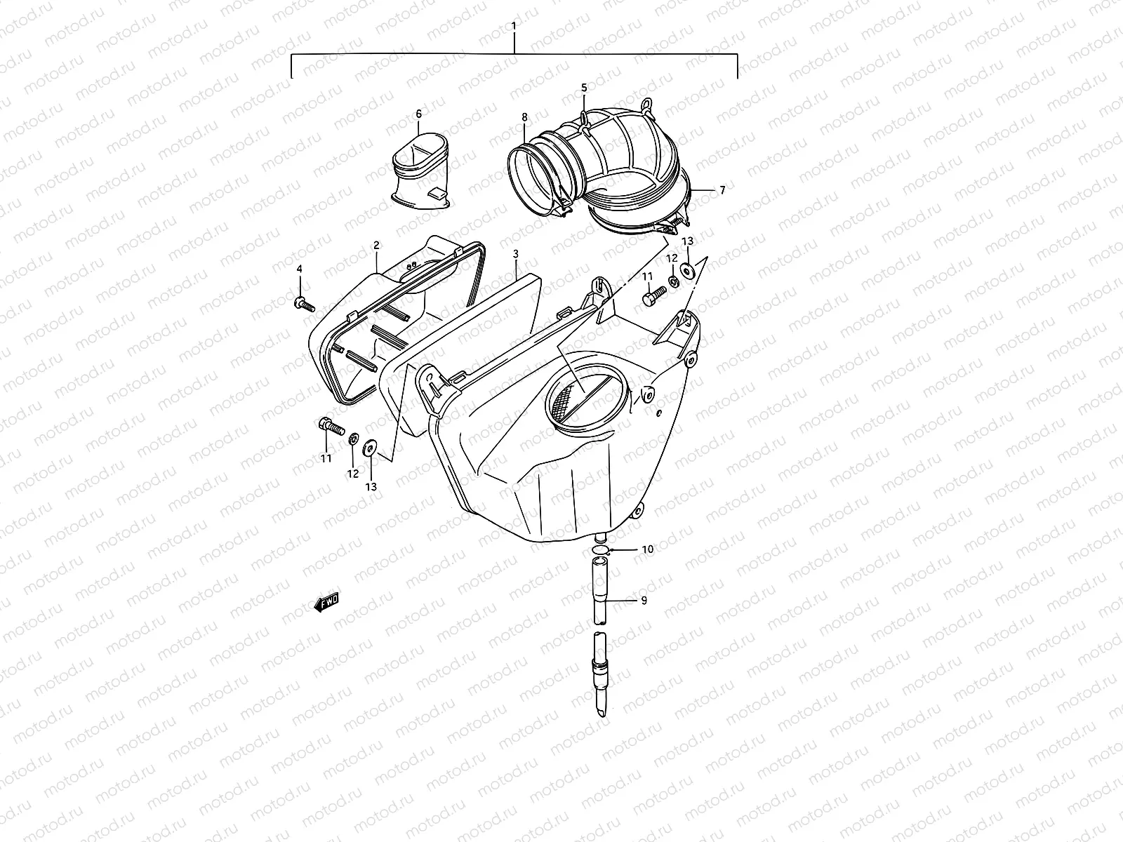 14 - AIR CLEANER (REAR)