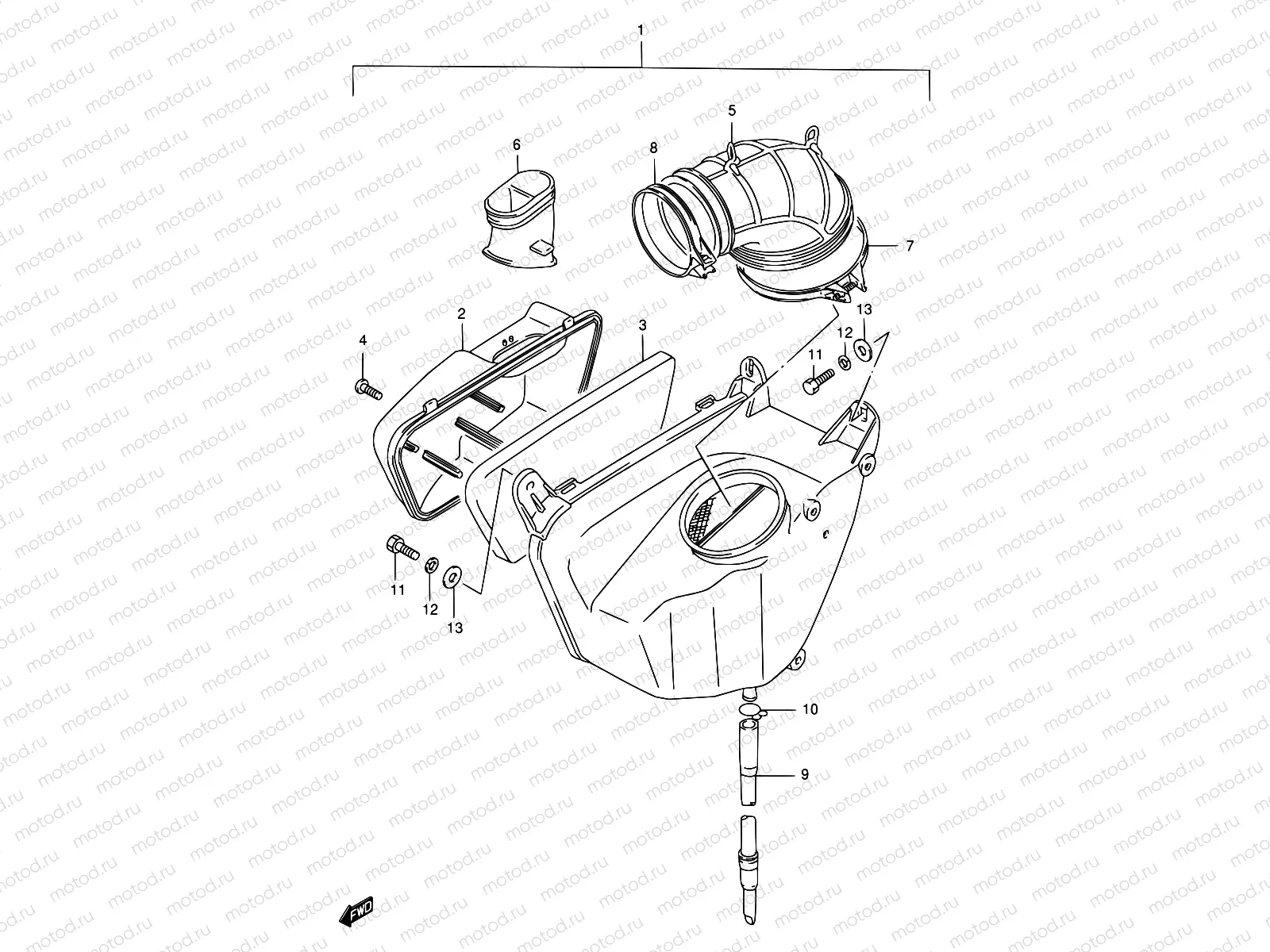 14 - AIR CLEANER (REAR)