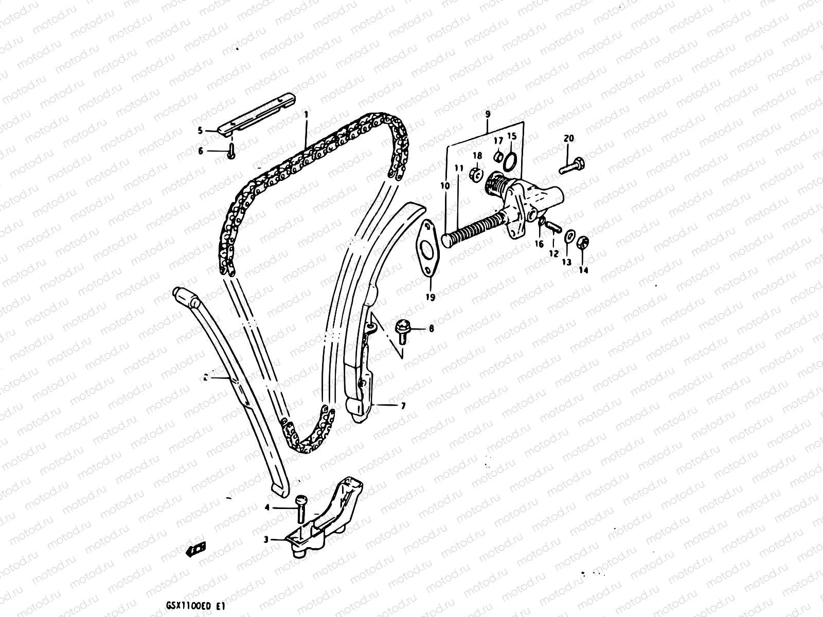 14 - CAM CHAIN (MODEL Z)