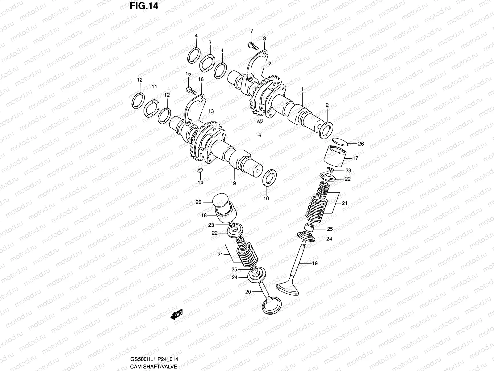 14 - CAMSHAFT-VALVE