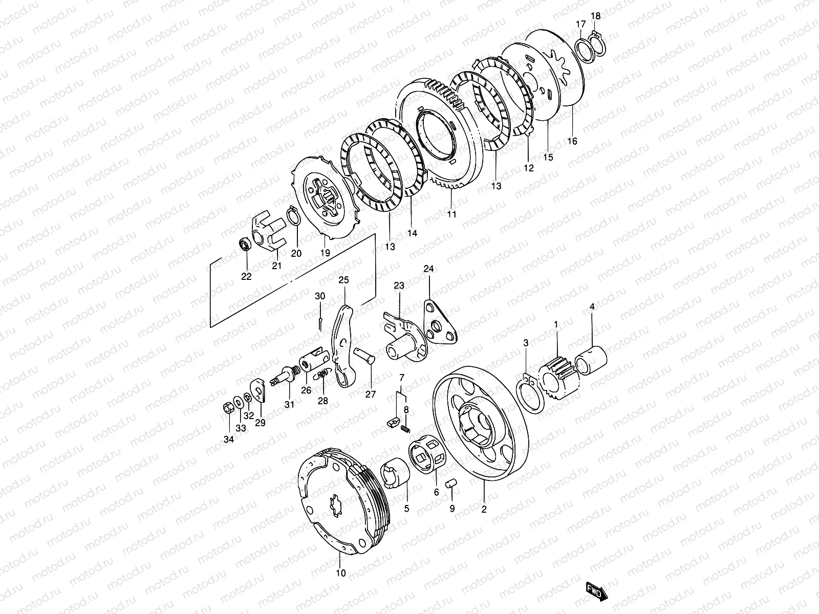 14 - CLUTCH (MODEL G/R)