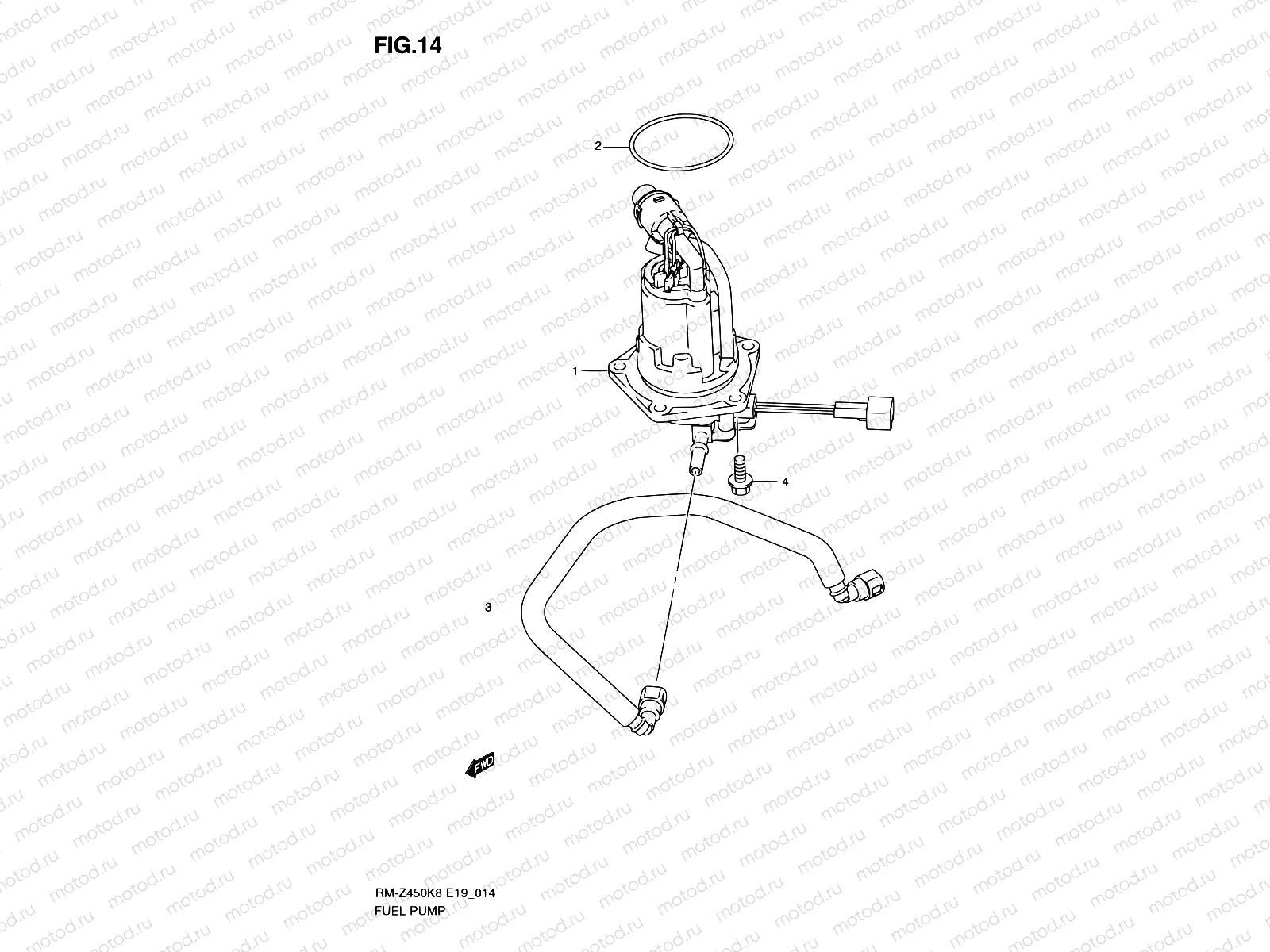 14 - FUEL PUMP (RM-Z450K8/K9/L0)
