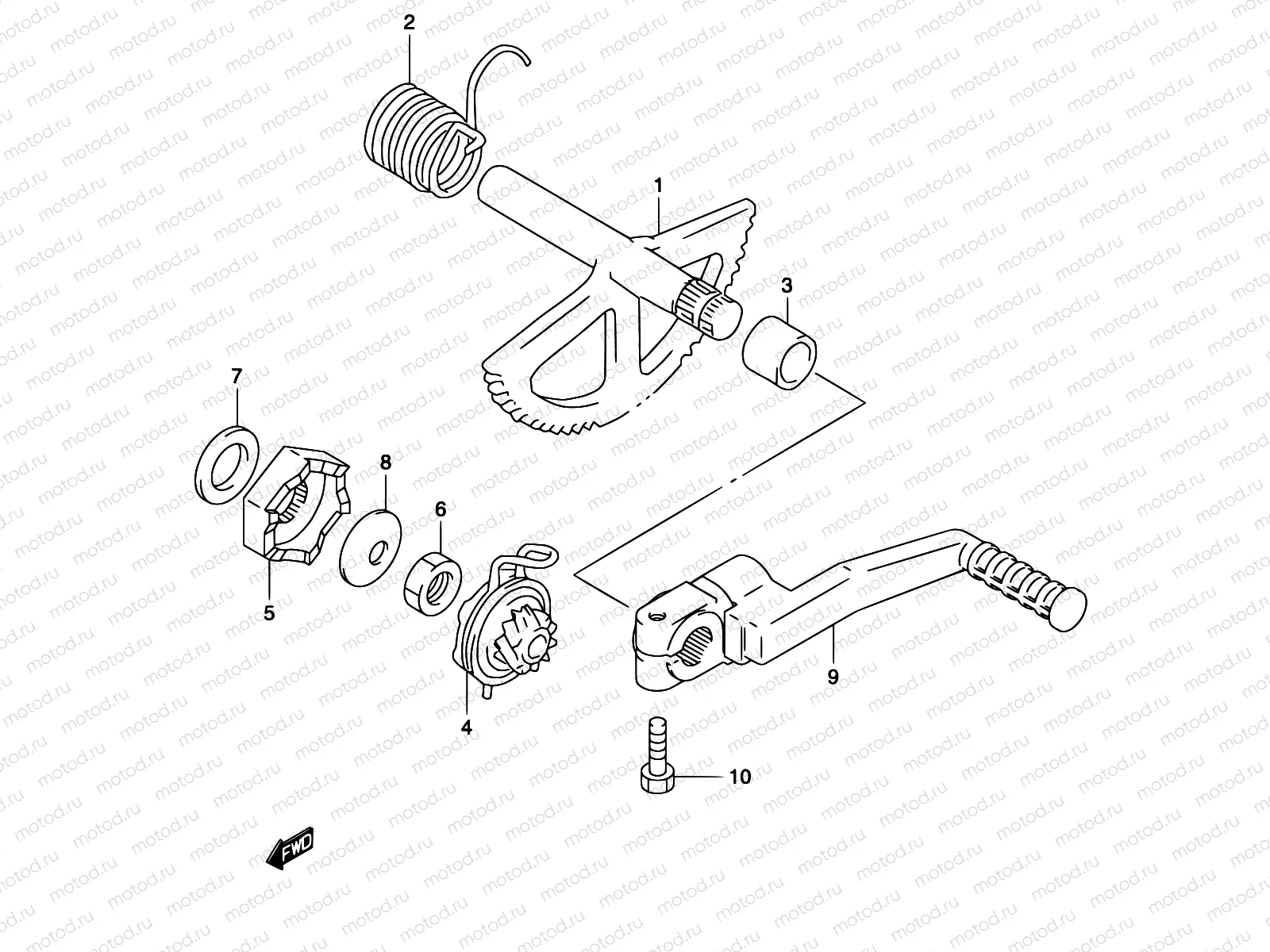 14 - KICK STARTER (MODEL K1/K2)
