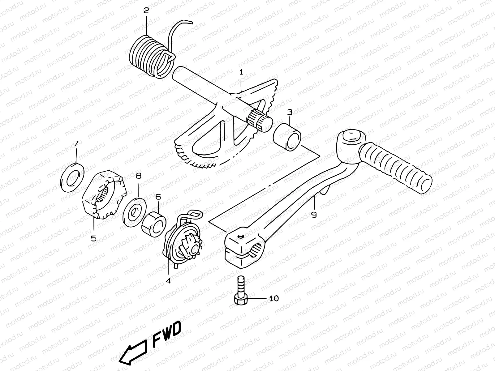 14 - KICK STARTER (MODEL V/W)
