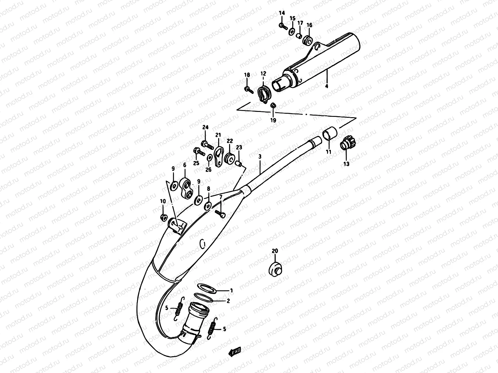 14 - MUFFLER (MODEL H/J)