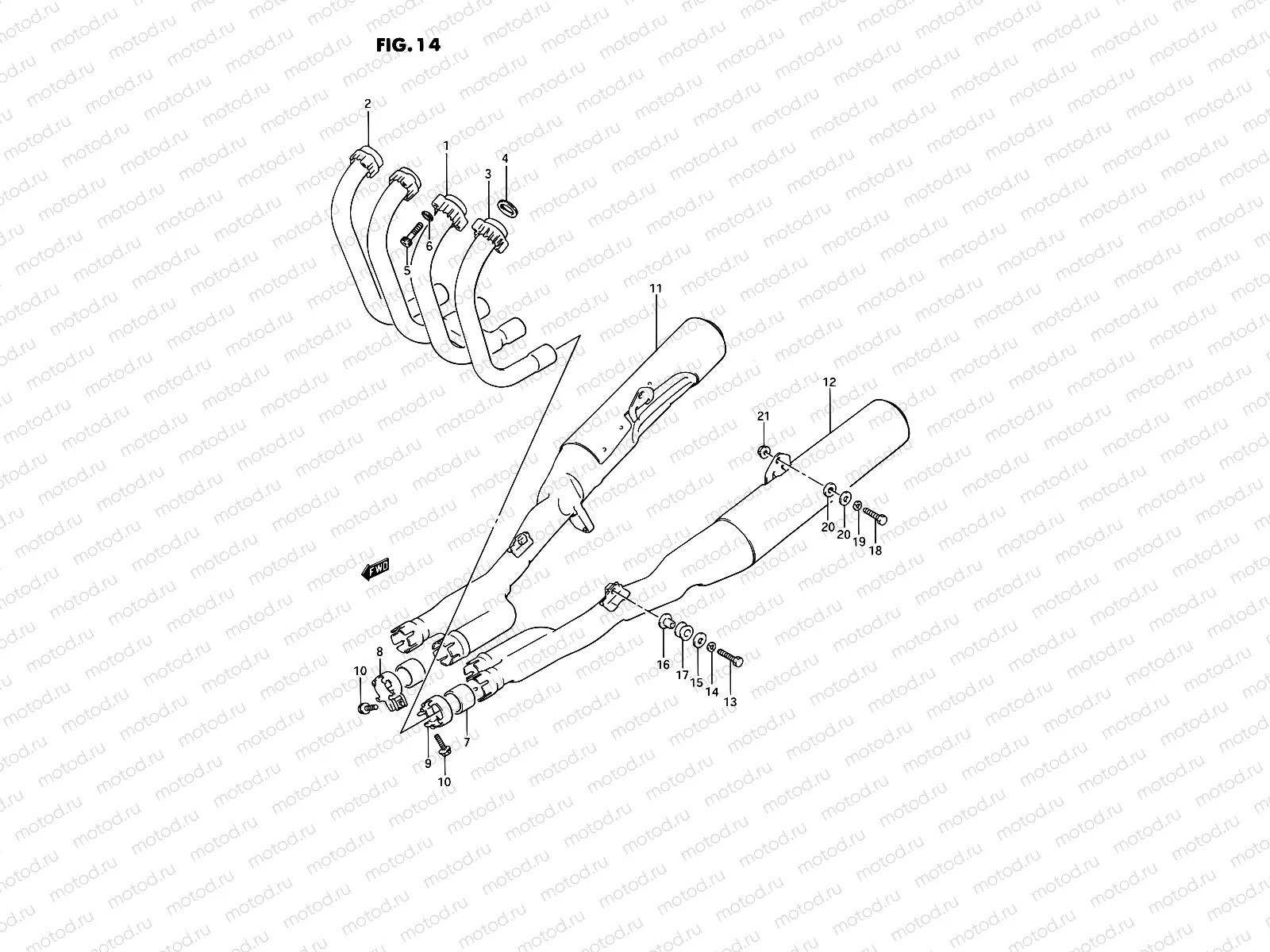 14 - MUFFLER (MODEL J)
