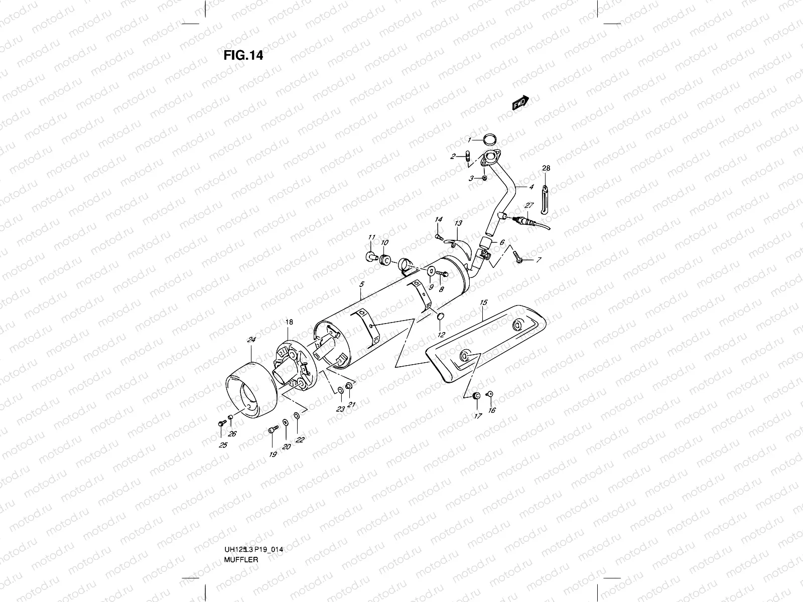 14 - MUFFLER (UH125GL3 P19)