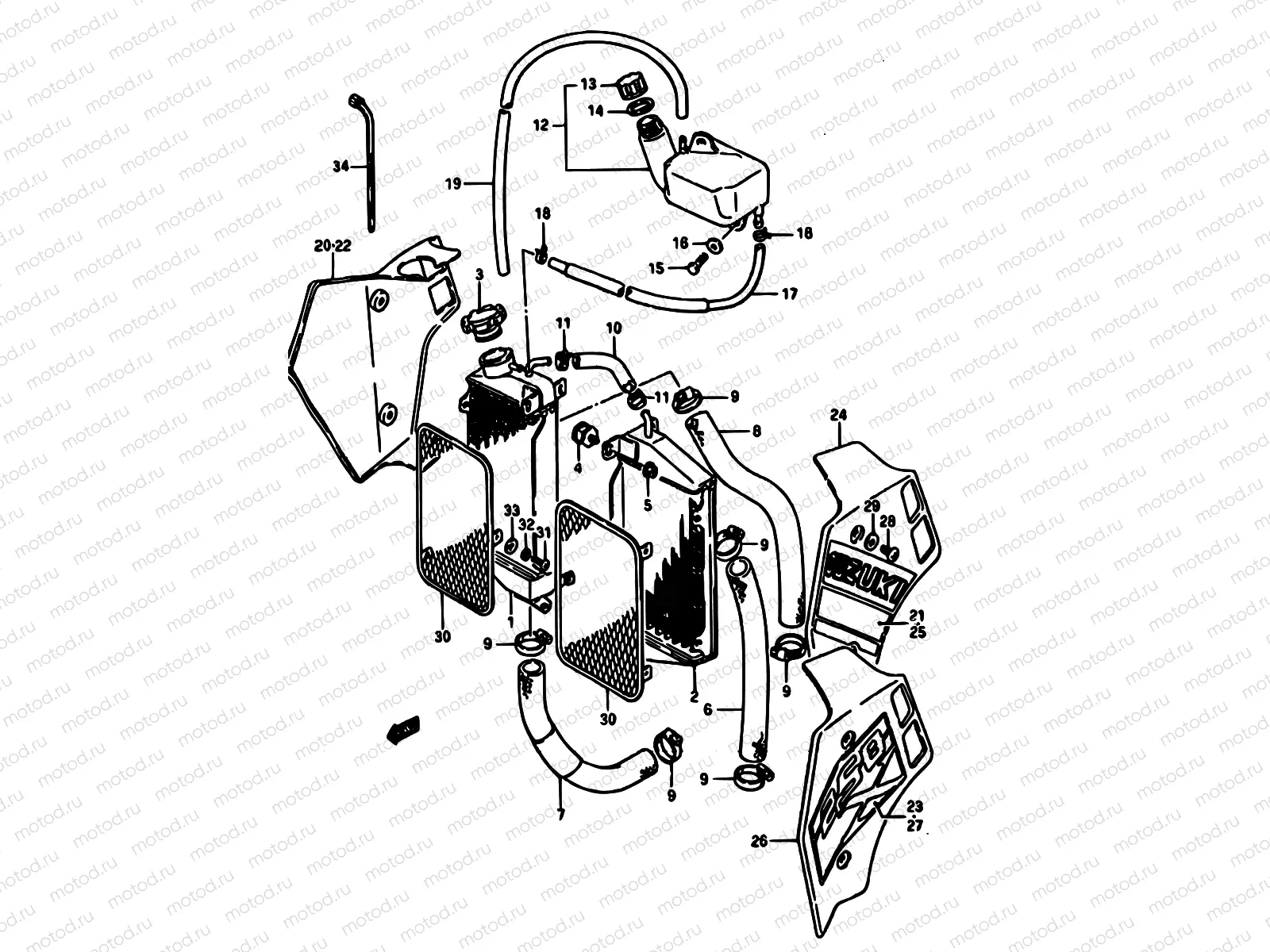 14 - RADIATOR (MODEL G/H)