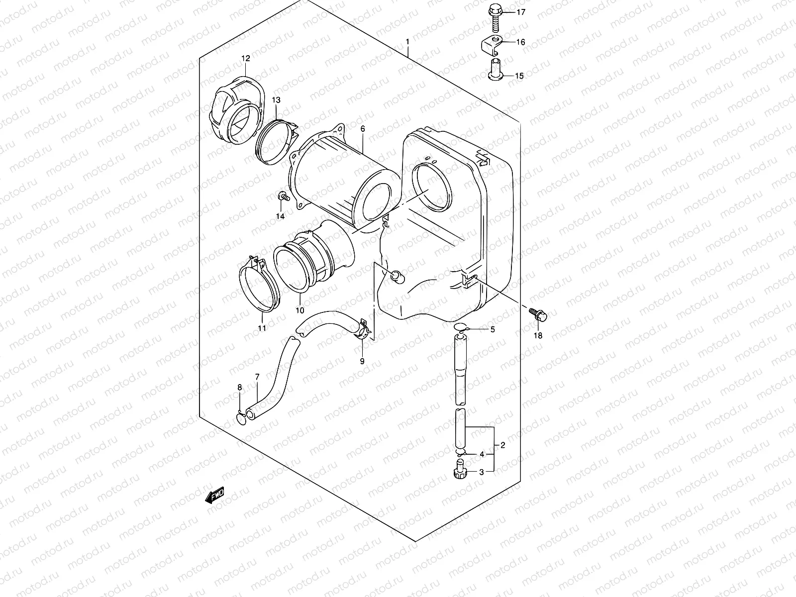 14 - REAR AIR CLEANER