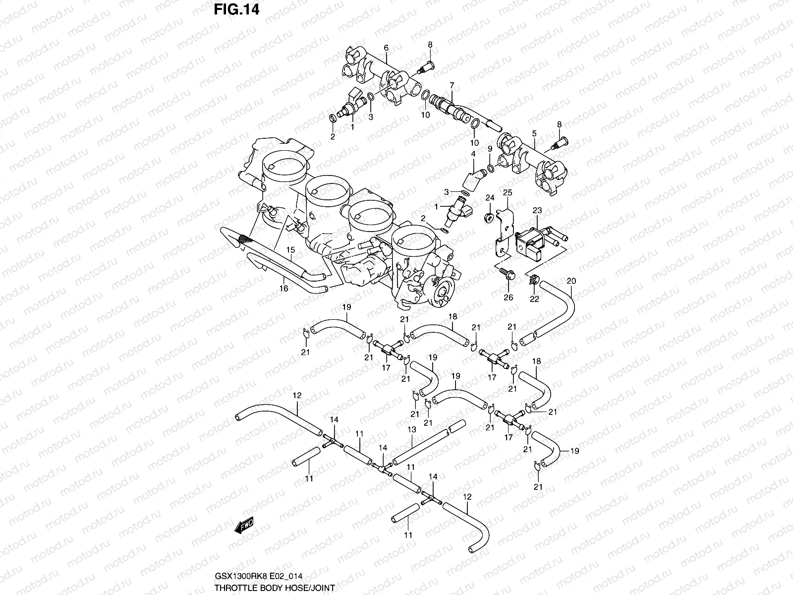 14 - THROTTLE BODY HOSE/JOINT