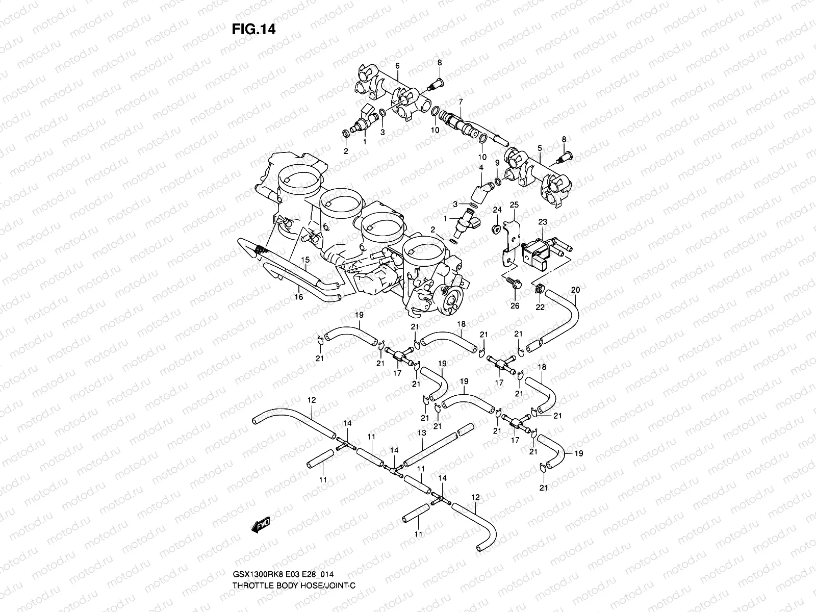 14 - THROTTLE BODY HOSE/JOINT