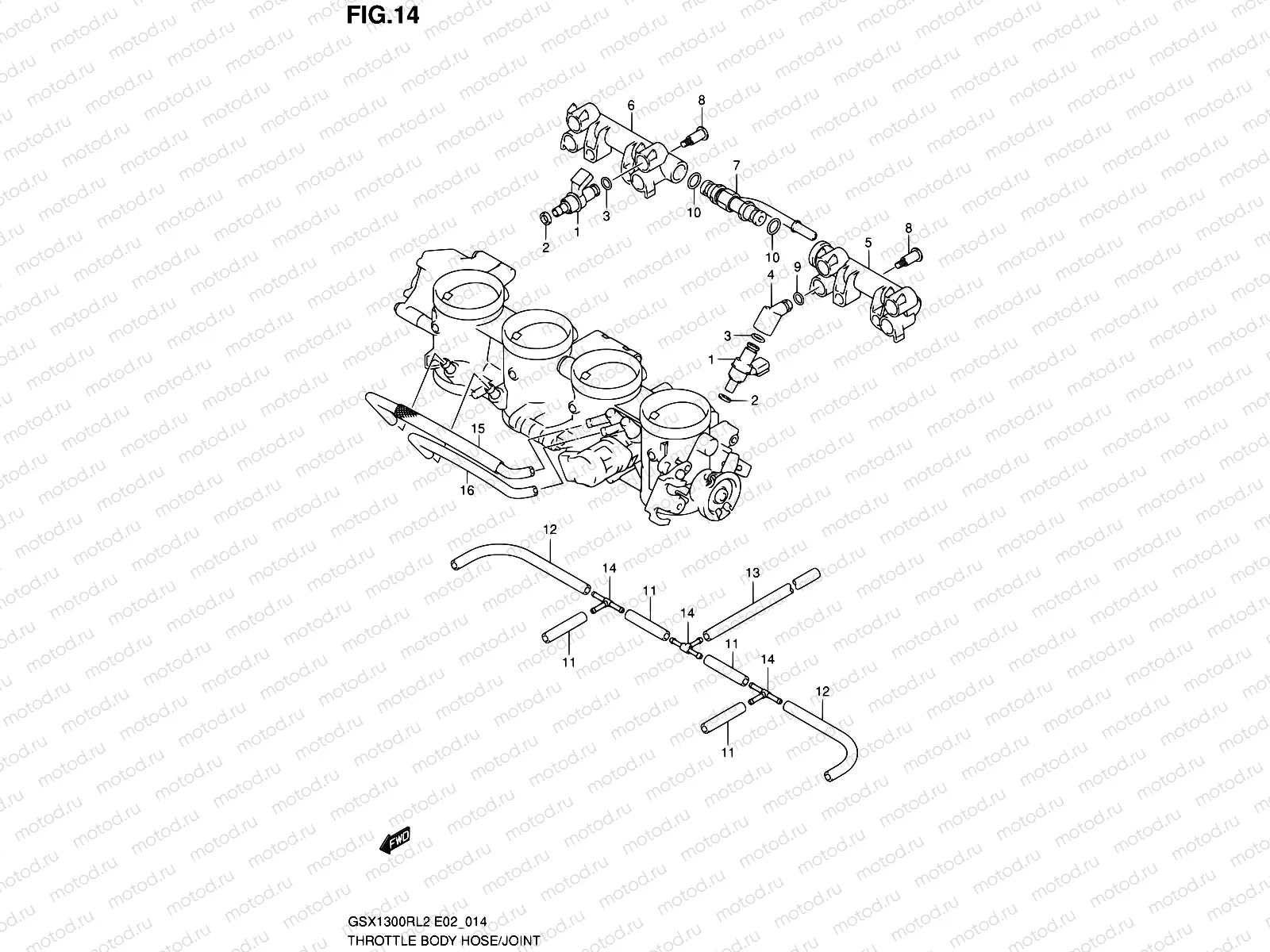14 - THROTTLE BODY HOSE/JOINT